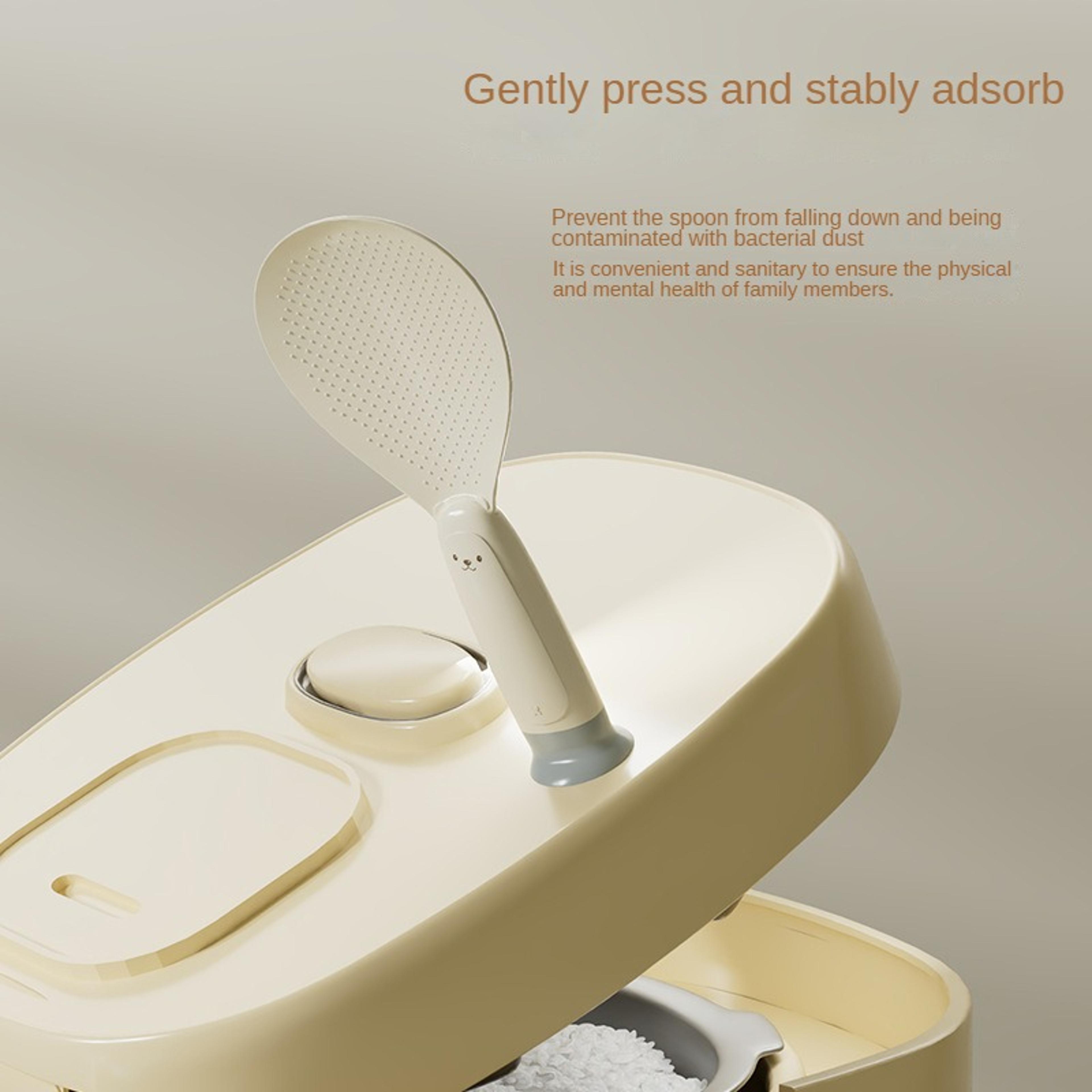 New Suction Cup Rice Spoon HeatResistant StandUp Design NonStick For Rice Making And Serving 2