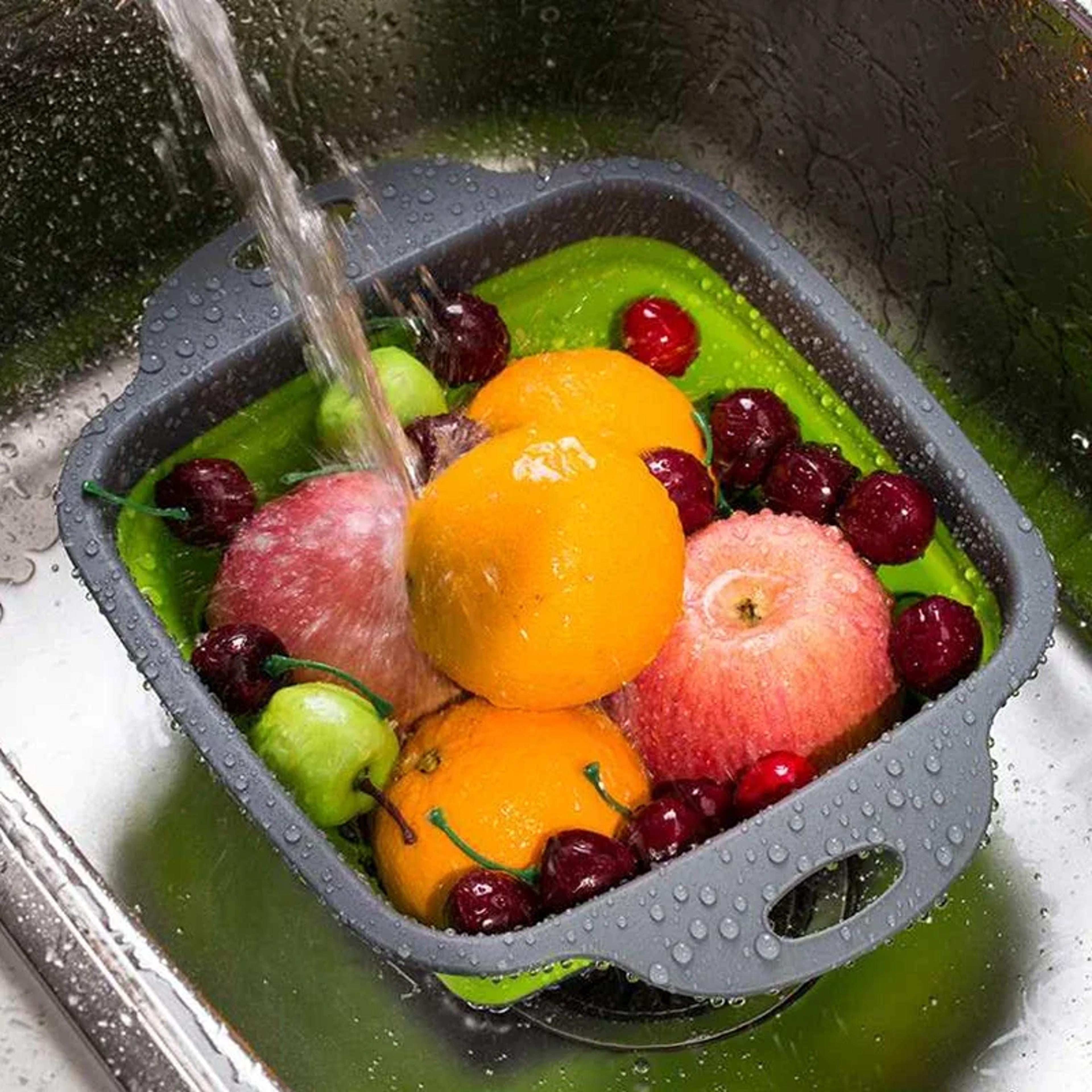 Foldable Vegetable Washing Basket Portable Colander And Fruit Filter Collapsible Drainer Kitchen Ga 2