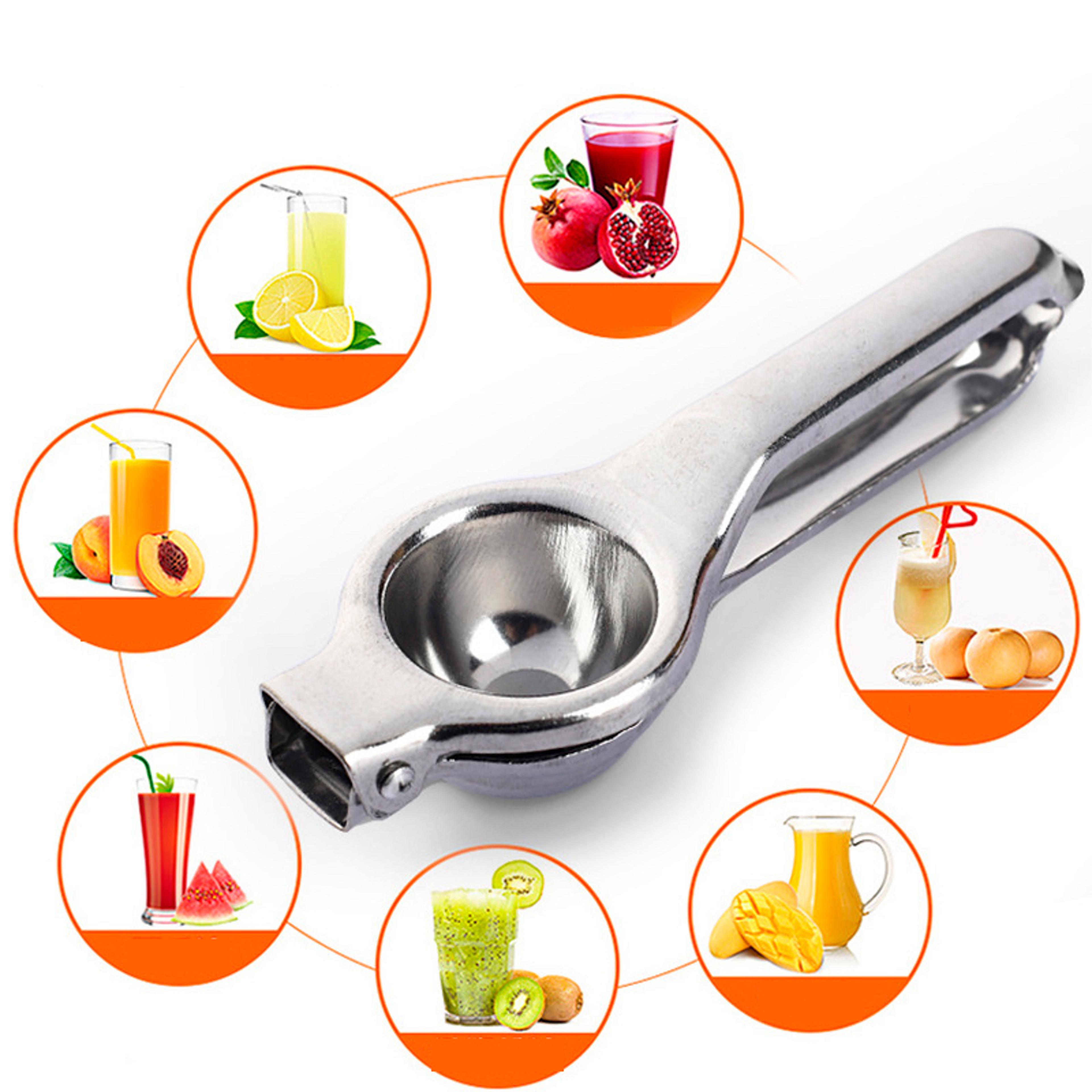 Lemon Squeezer Stainless Steel Manual Citrus Juicer Hand Press Squeezer Fruit Juicer Lime Squeezer  3
