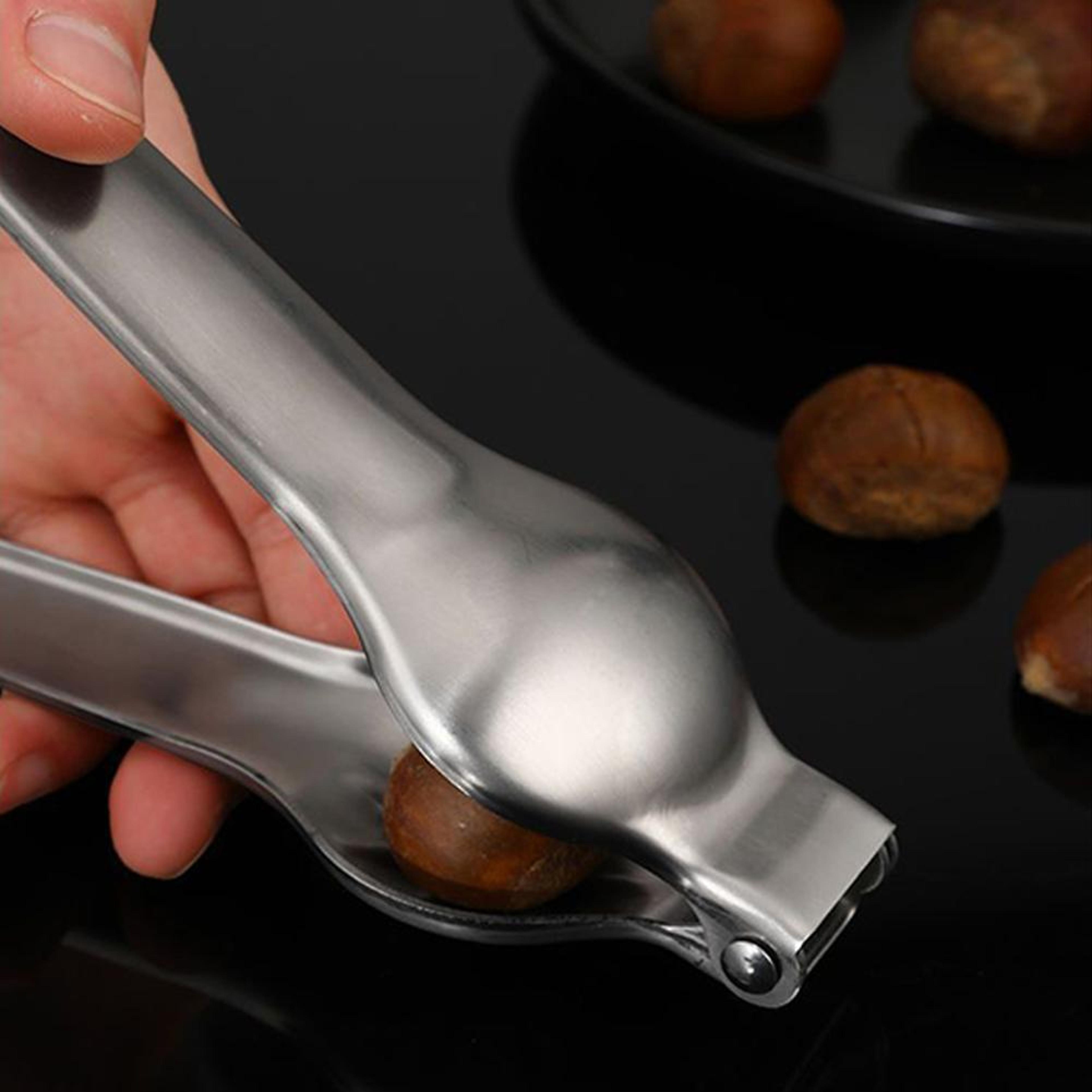 stainless steel quick chestnut opener, quick clip walnut pliers cutter, nut cracker sheller, kitchen tools nut crackers