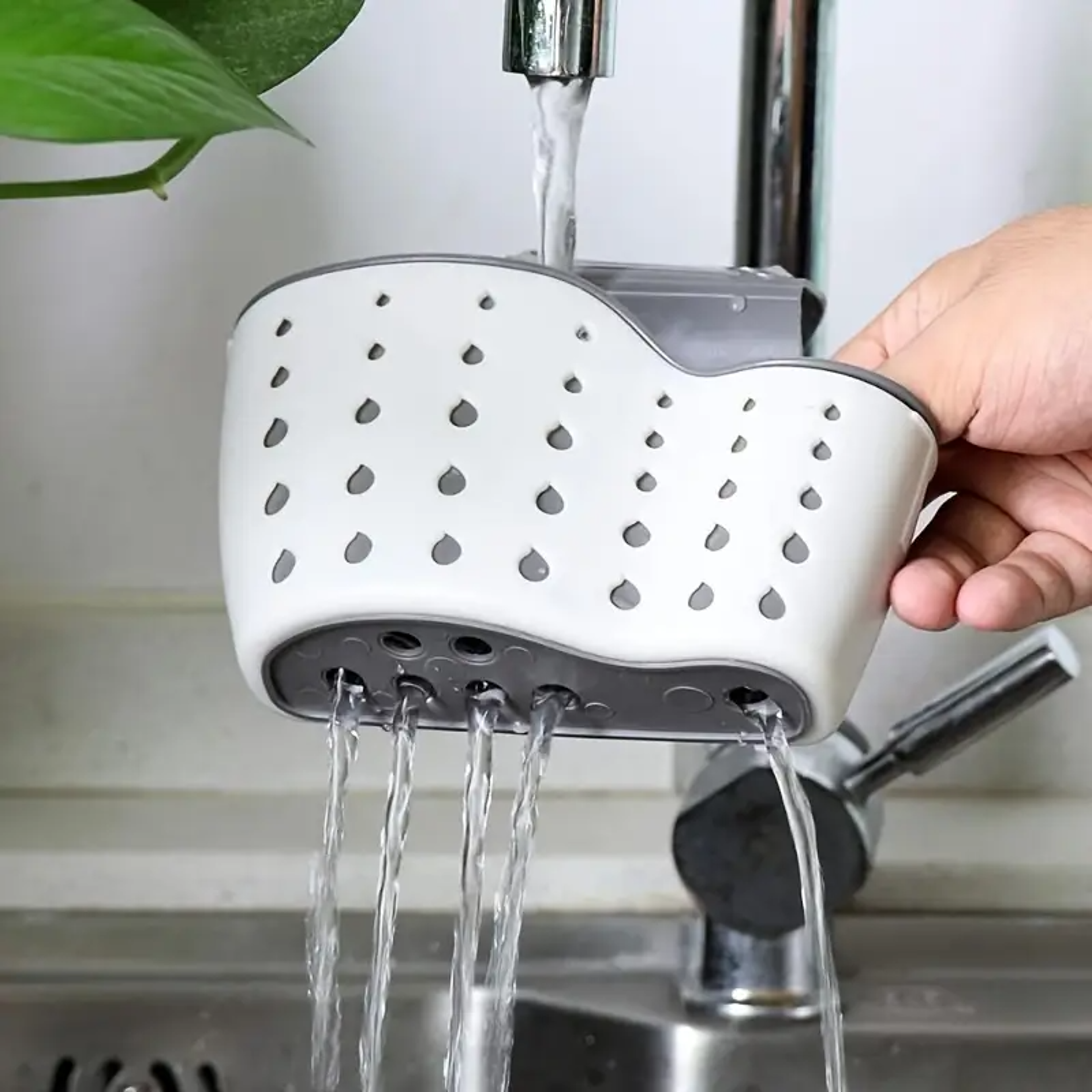 Adjustable Kitchen Sink Draining Hanging Basket Soap Sponge Shelf Faucet Holder Rubber Sink Bag Acc 3
