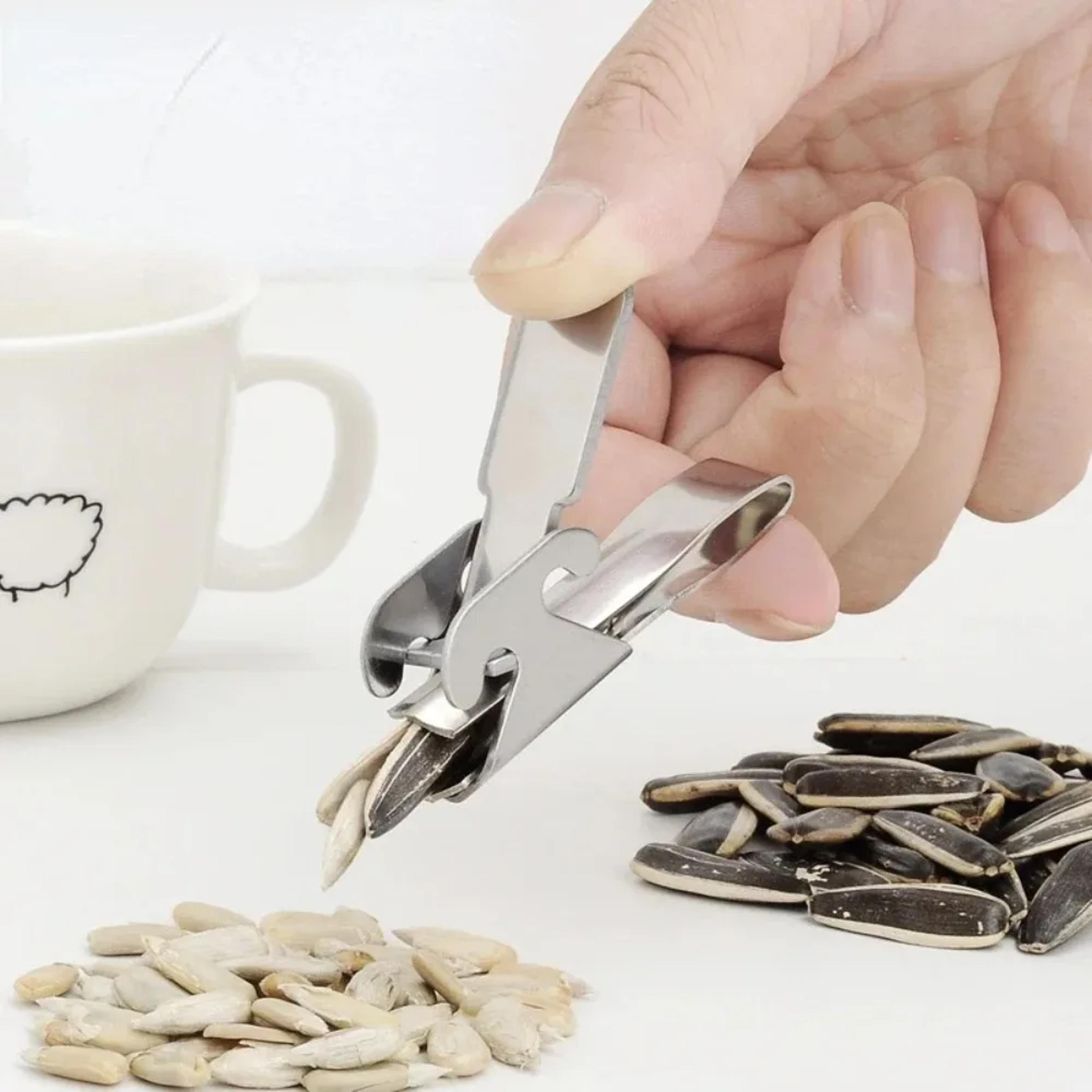 Stainless Steel Melon Seeds Sheller Nuts Opener Plier Clamp Pistachio Walnut Pine Opener Sunflower  3