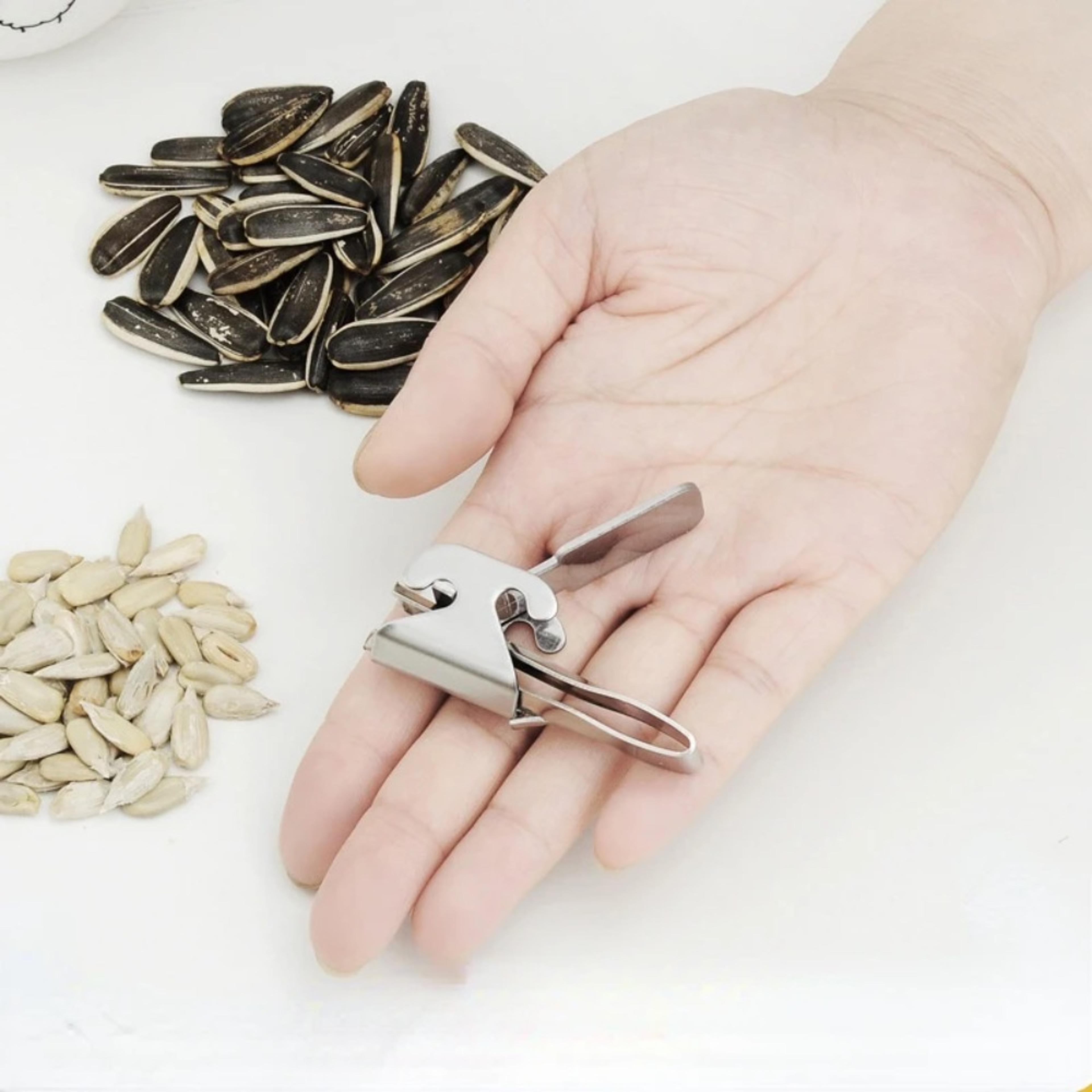 Stainless Steel Melon Seeds Sheller Nuts Opener Plier Clamp Pistachio Walnut Pine Opener Sunflower  5