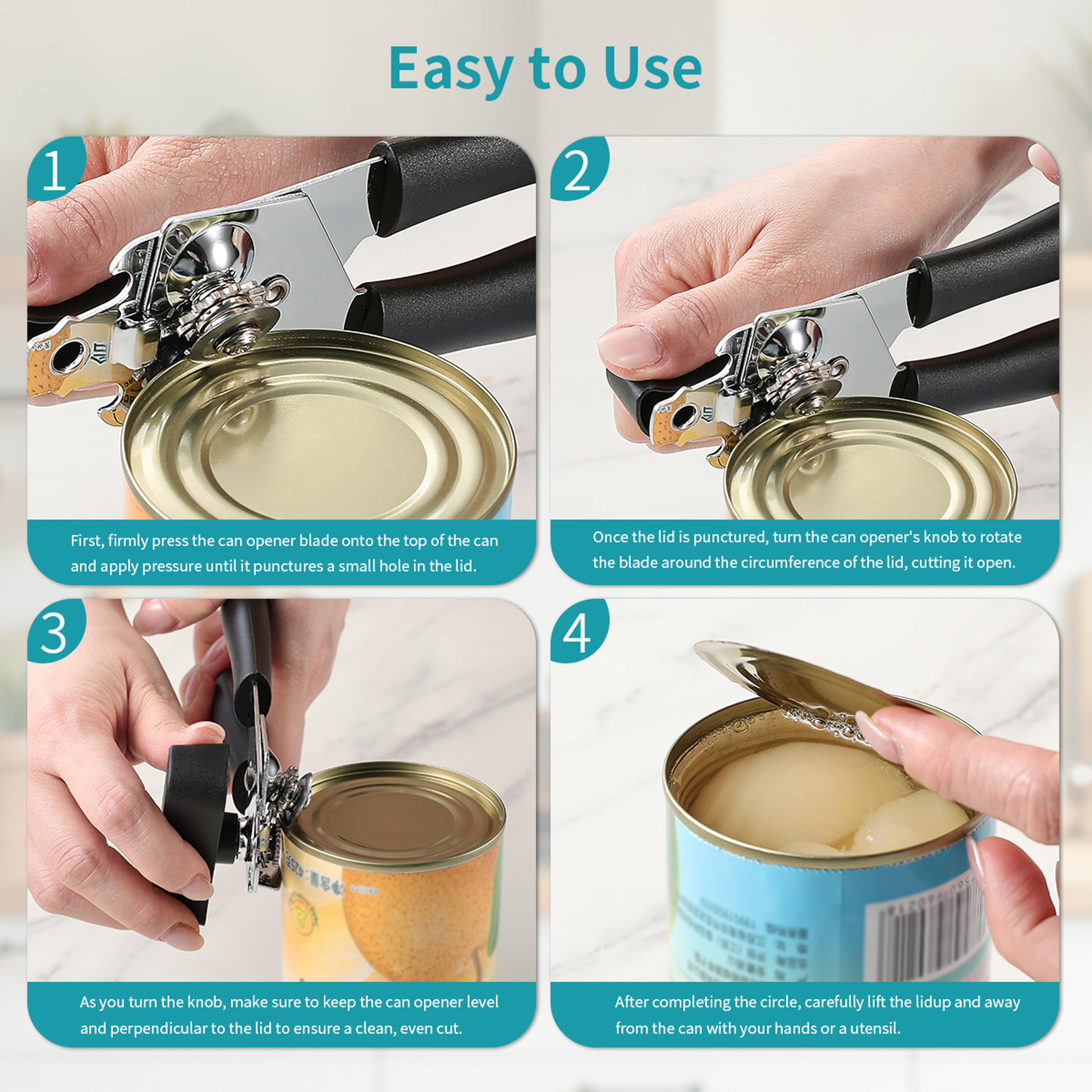 Manual Can Opener Stainless Steel Ergonomic Bottle Opener Professional Jars Tin Opener For Can Kitc 3