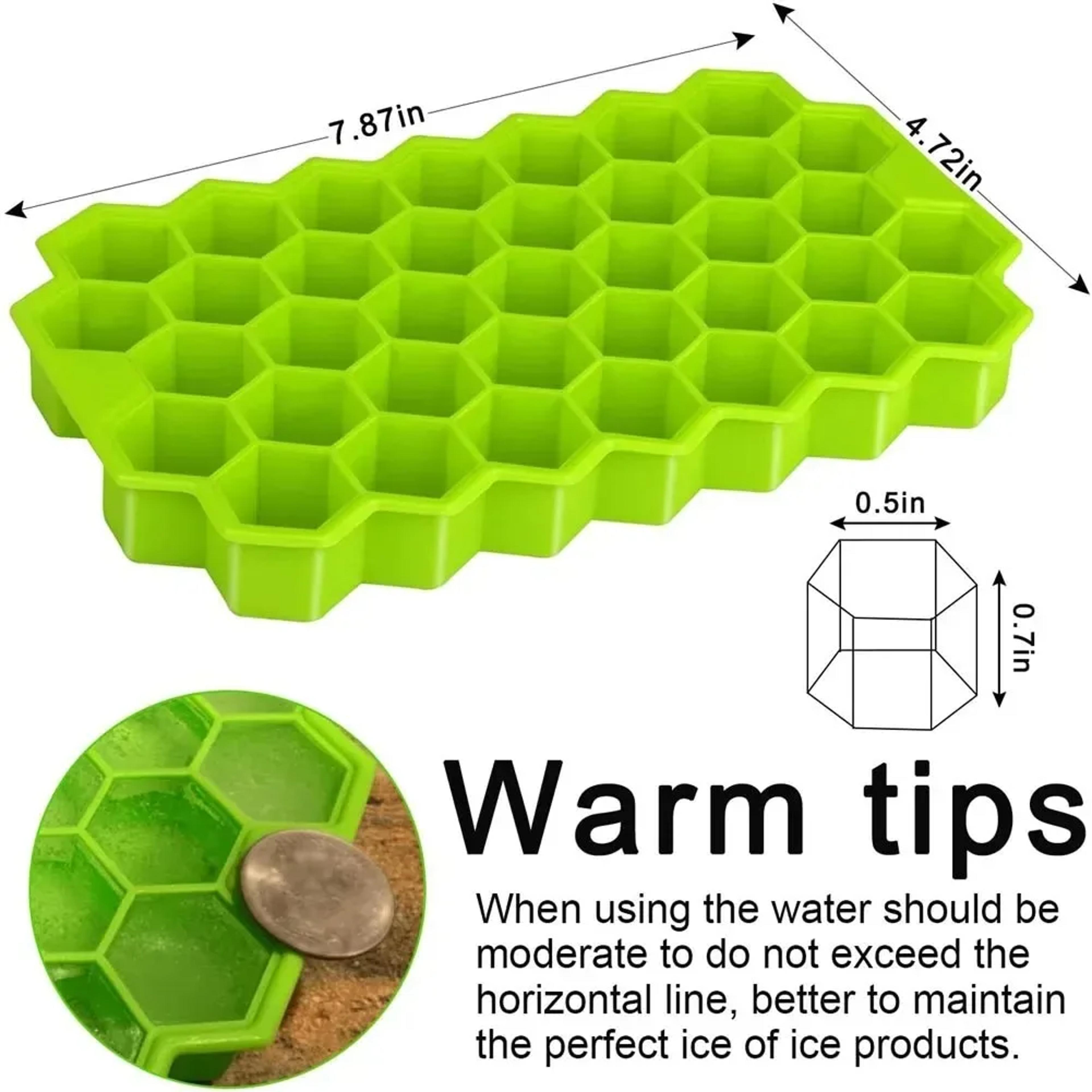 Ice Cube Mold Reusable Silicone Ice Cube Mold BPA Free Ice Cream Maker With Lids DIY Popsicle Mold  5