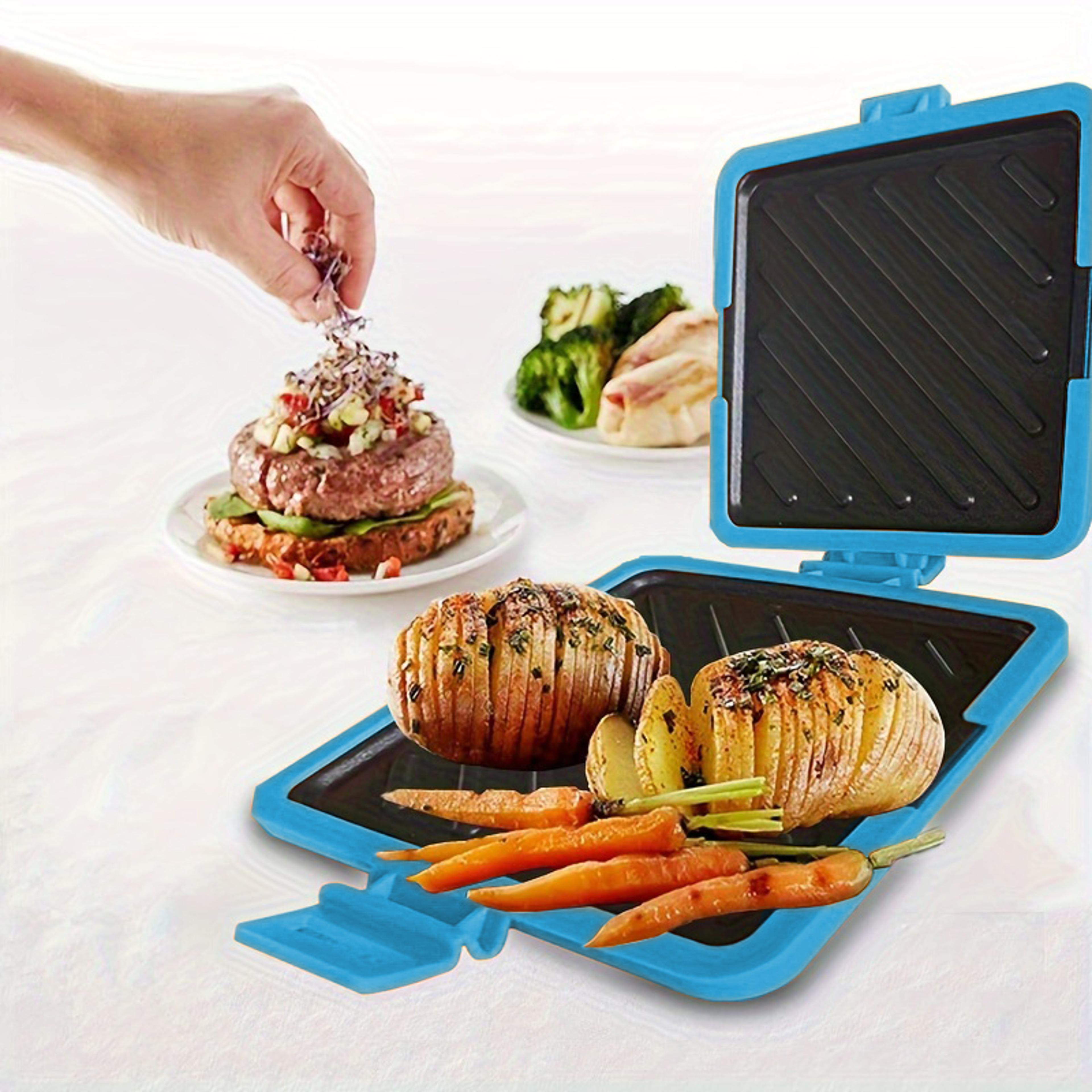 food grade silicone microwave sandwich maker, adjustable silicone straps, quick, even cooking for crispy toast, easy