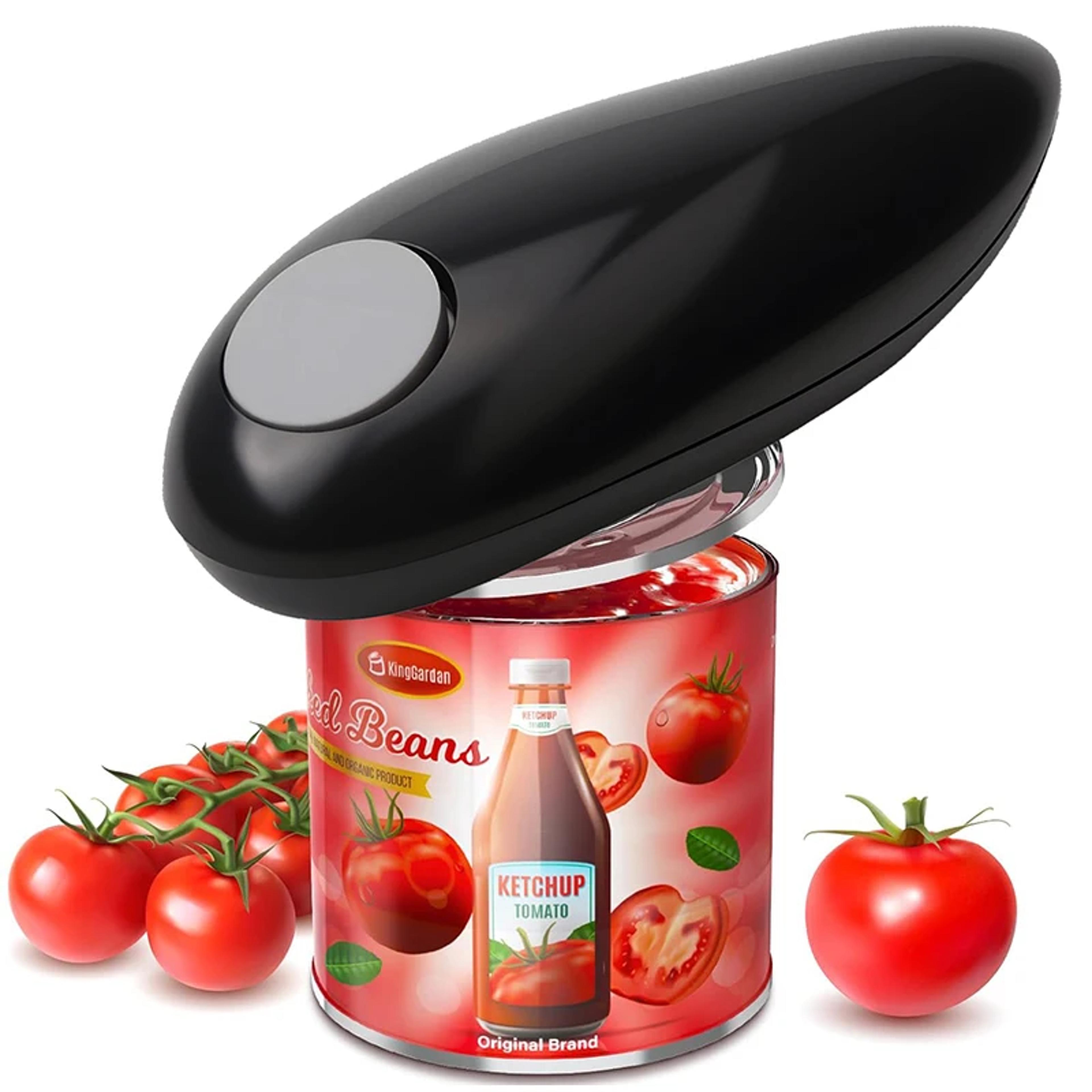 electric can opener, tin opener for arthritis hands, automatic can opener, hand-free, one-touch switch button kitchen