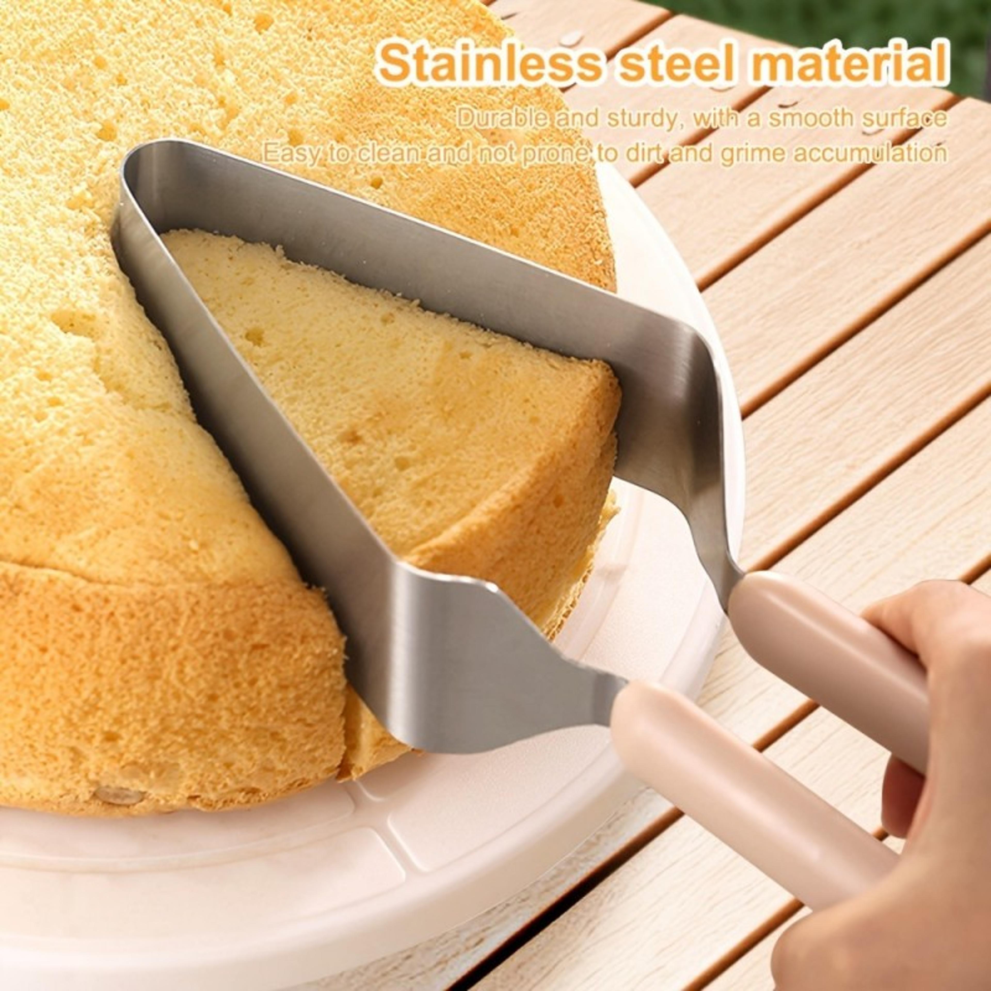 Stainless Steel Cake Lifter Set Triangle Slicing Server Layer Separator NonScratch Tool For Even Po 1