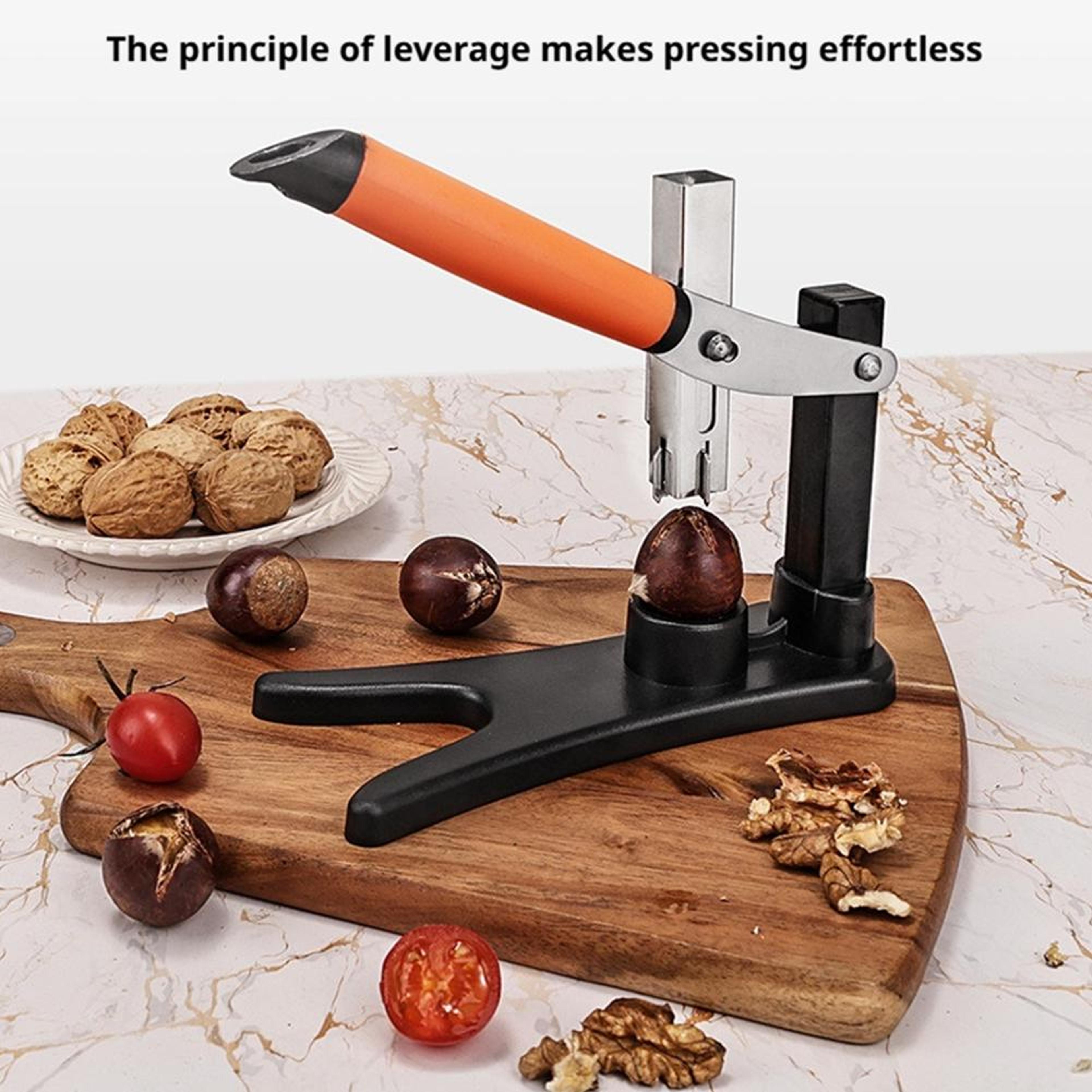 Chestnut Cutter NonSlip Handle Portable Nutcracker For Easy Shelling Cracking  Peeling Nut Sheller  5