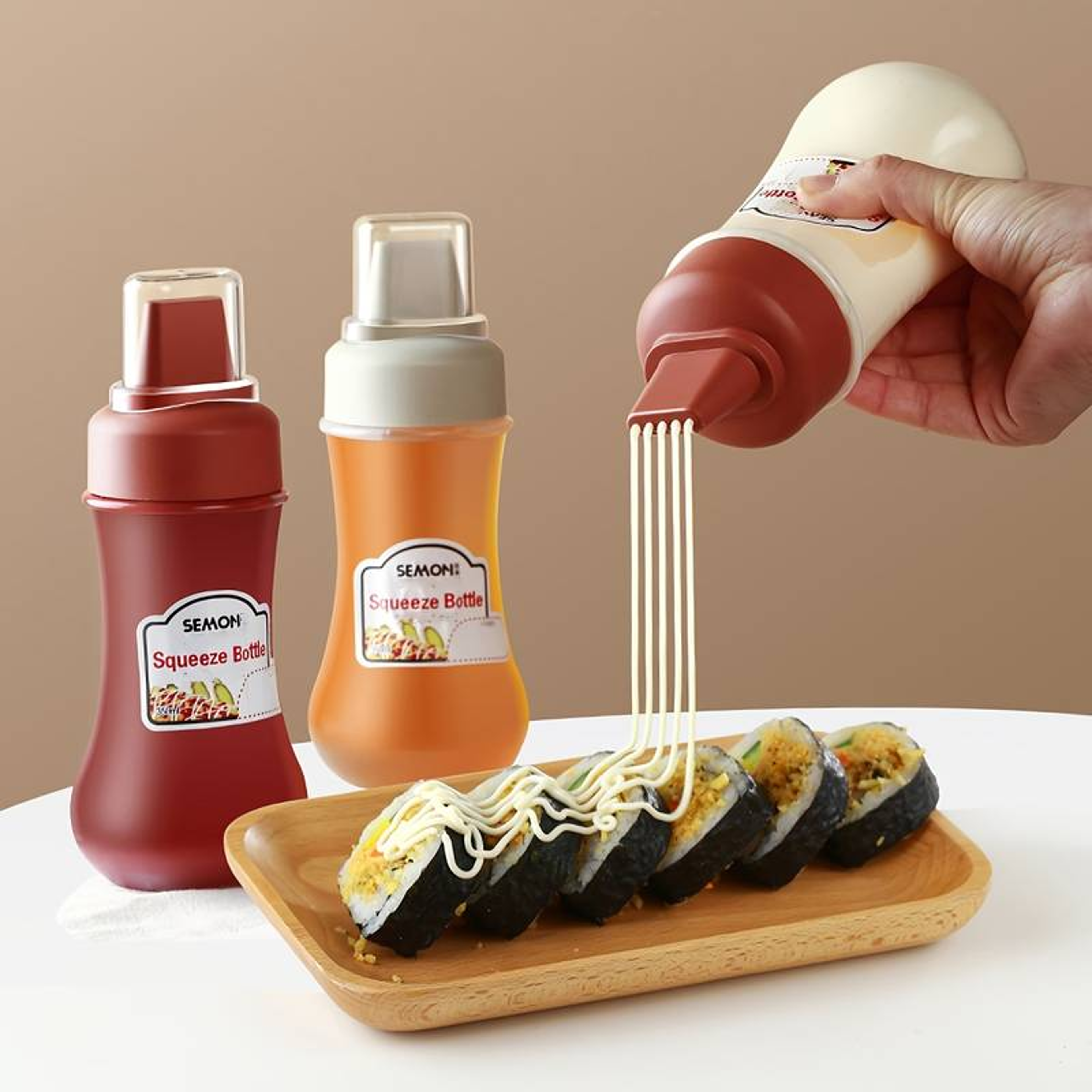 Squeeze Sauce Bottle Leak Proof Refillable Condiment Container For Salad Ketchup Honey Jam Kitchen  0