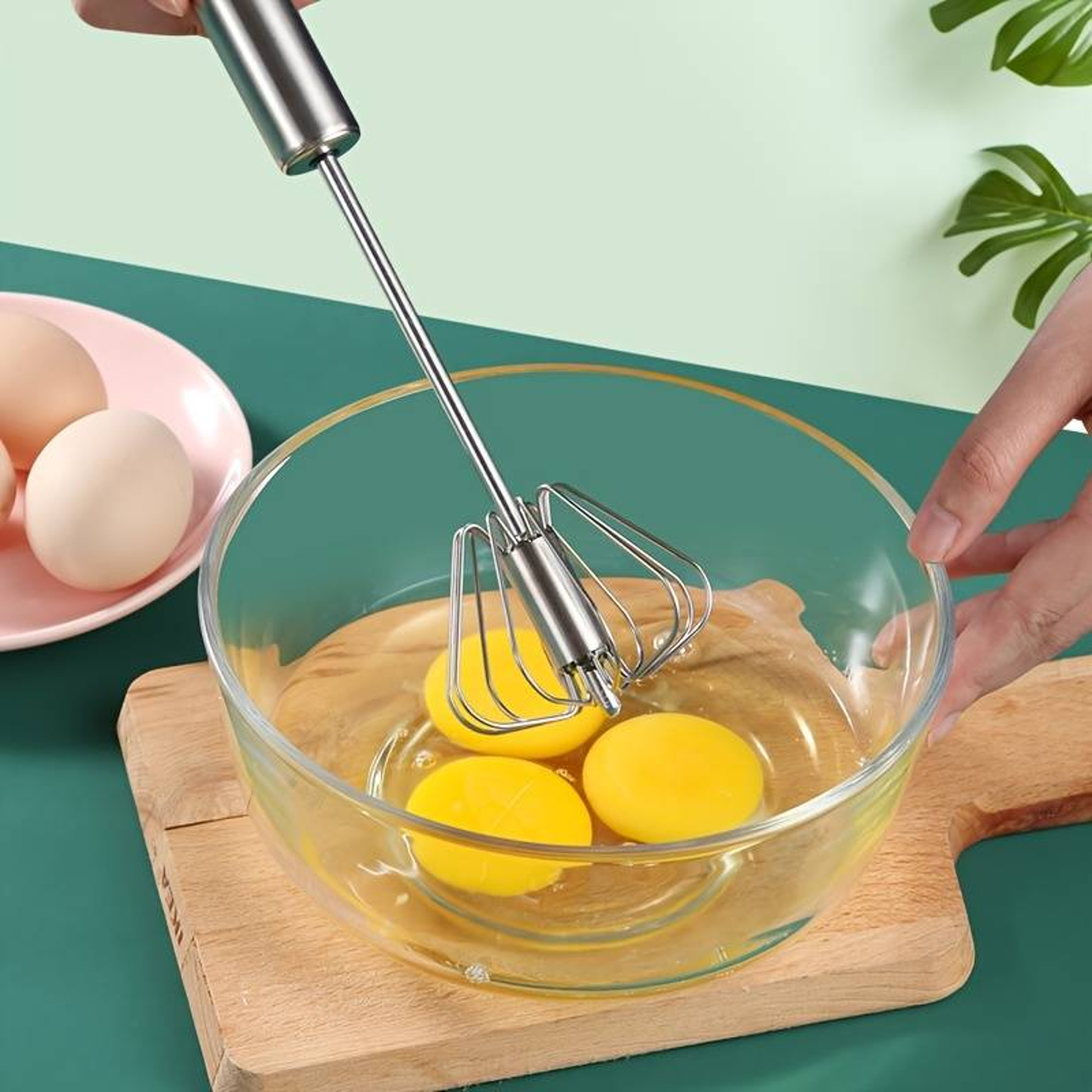 Stainless Steel Eggs Whisk Beater Mixer Manual Semi Hand Mixer For Baking Cooking Tools Kitchen Acc 2