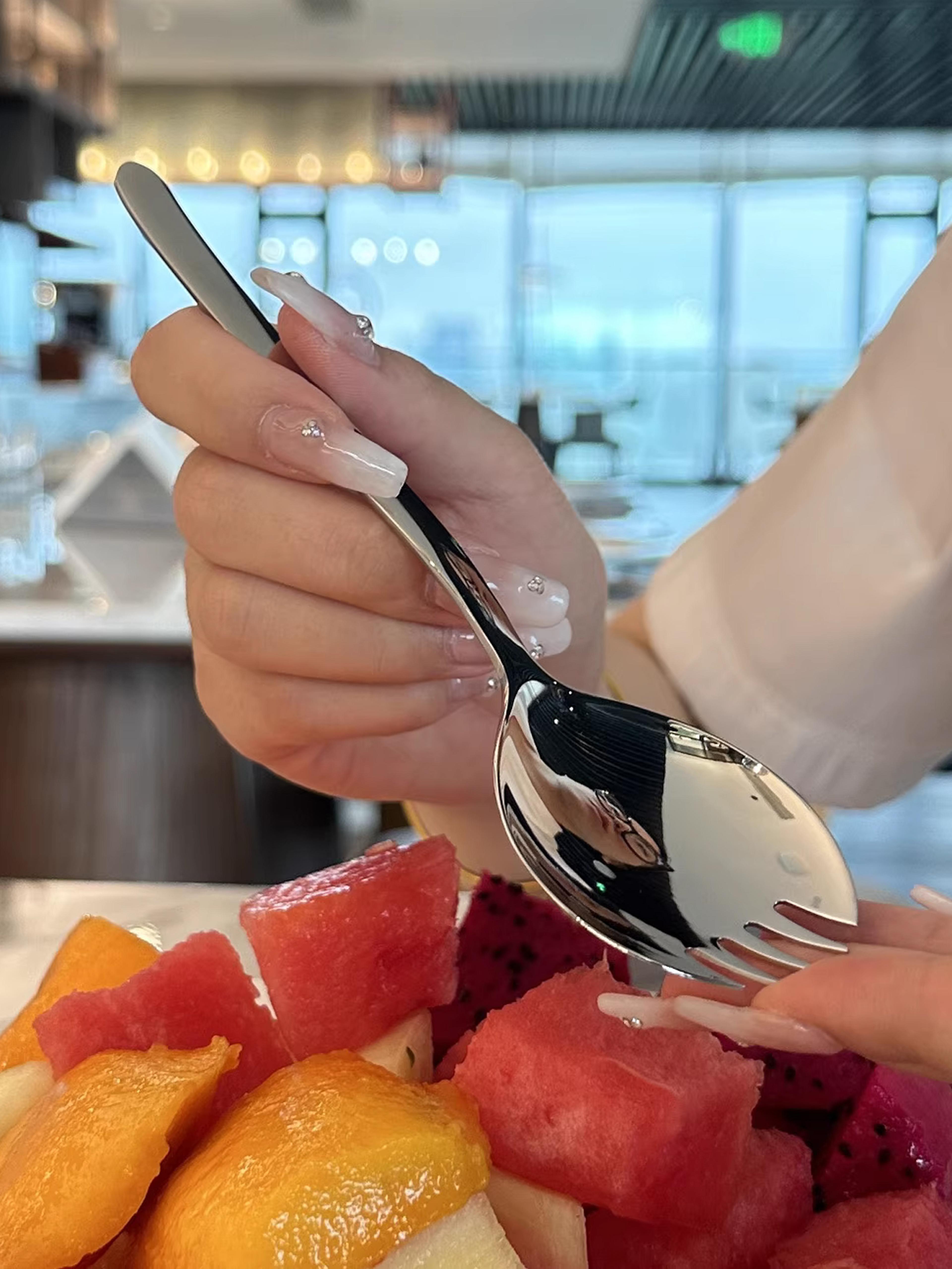 Stainless Steel Salad Forks Stainless Steel Spork Reusable Fork For Fruit Appetizer And Dessert Hou 3