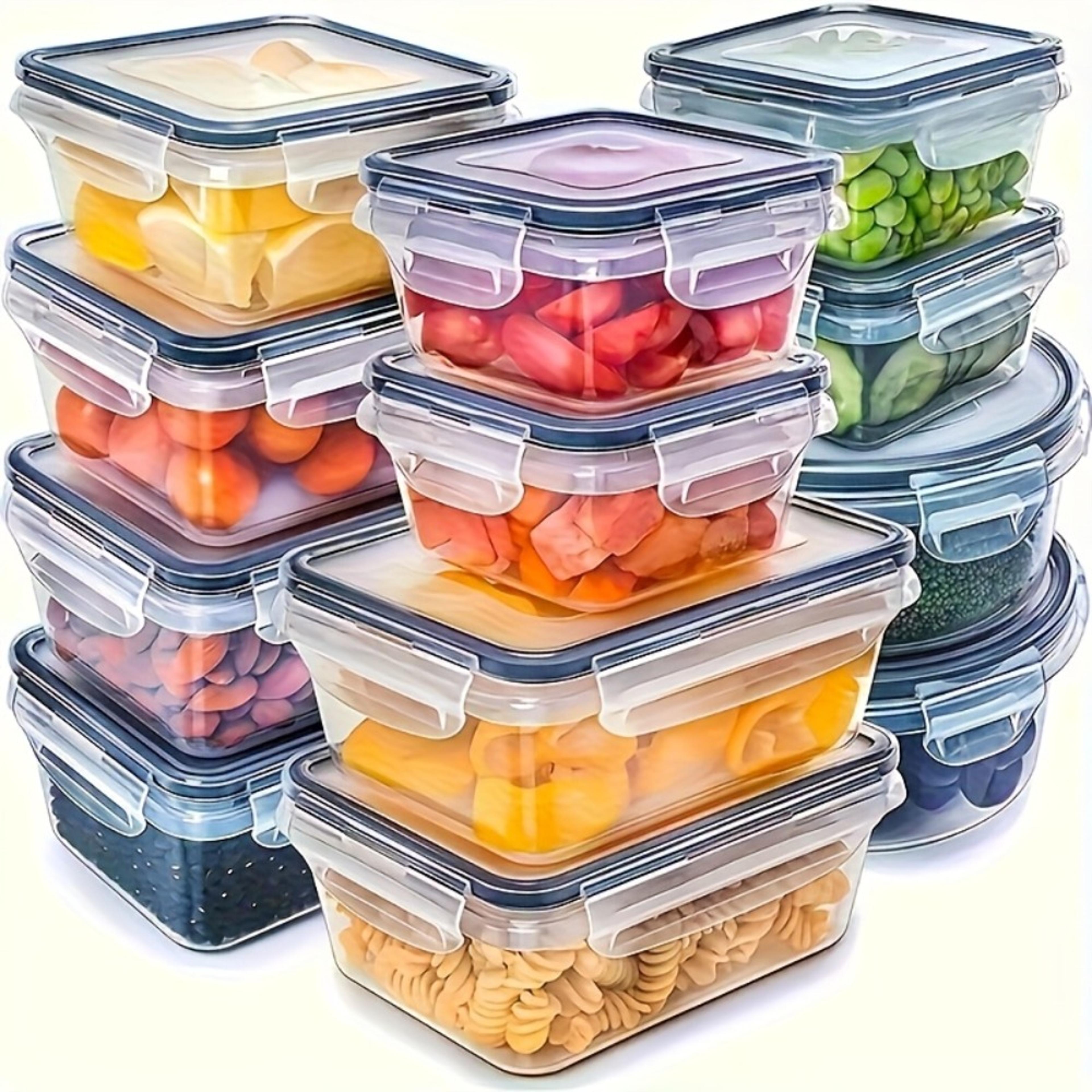 freshlock bpa free airtight food storage container set with locking lids for pantry, fridge & meal prep