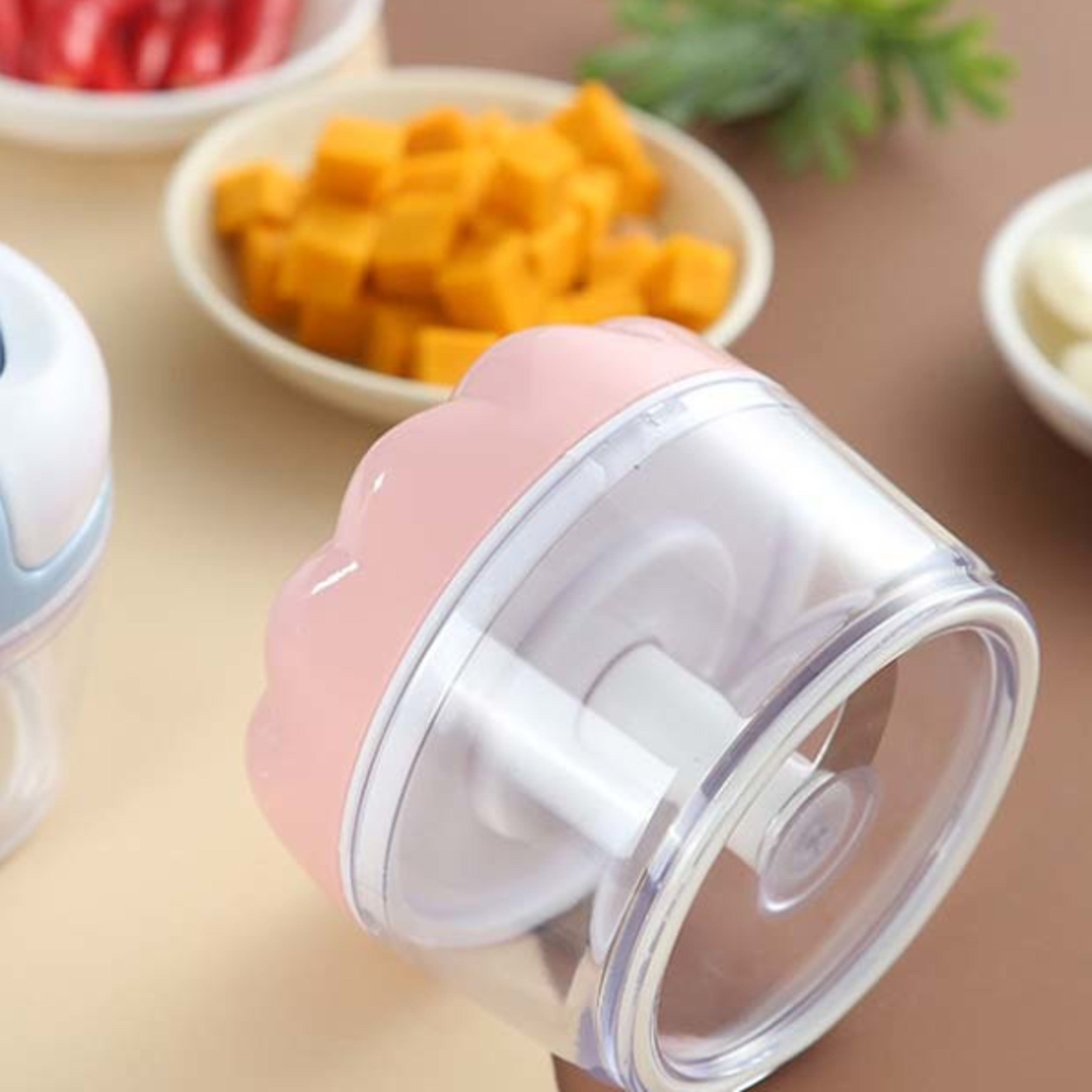 Premium Manual Kitchen Chopper  MultiFunction Mini Food Chopper  Garlic Grinder for Vegetables M