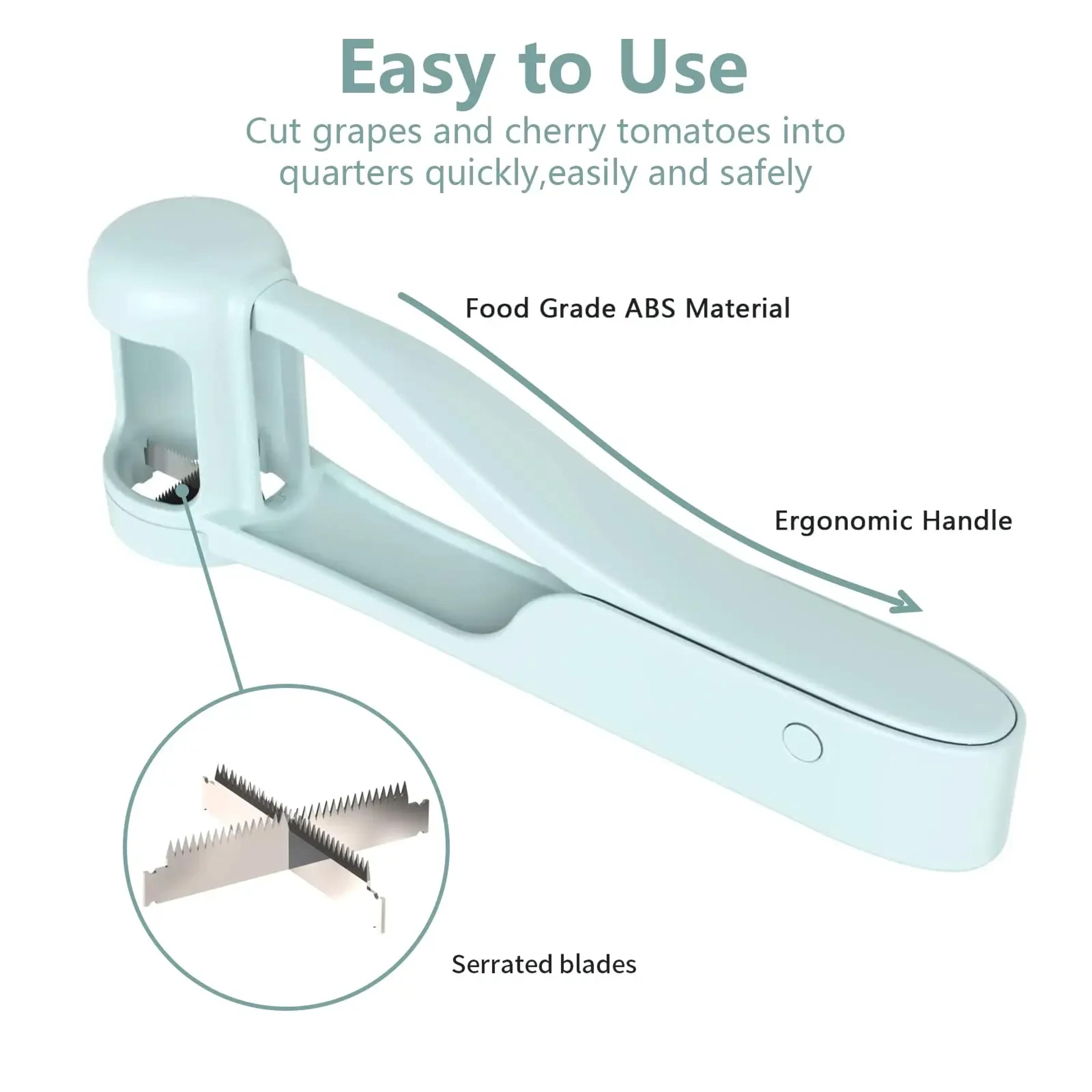 Multifunctional Handheld Fruit Slicer For Strawberries  Grapes Baby Food Prep Cutter 1