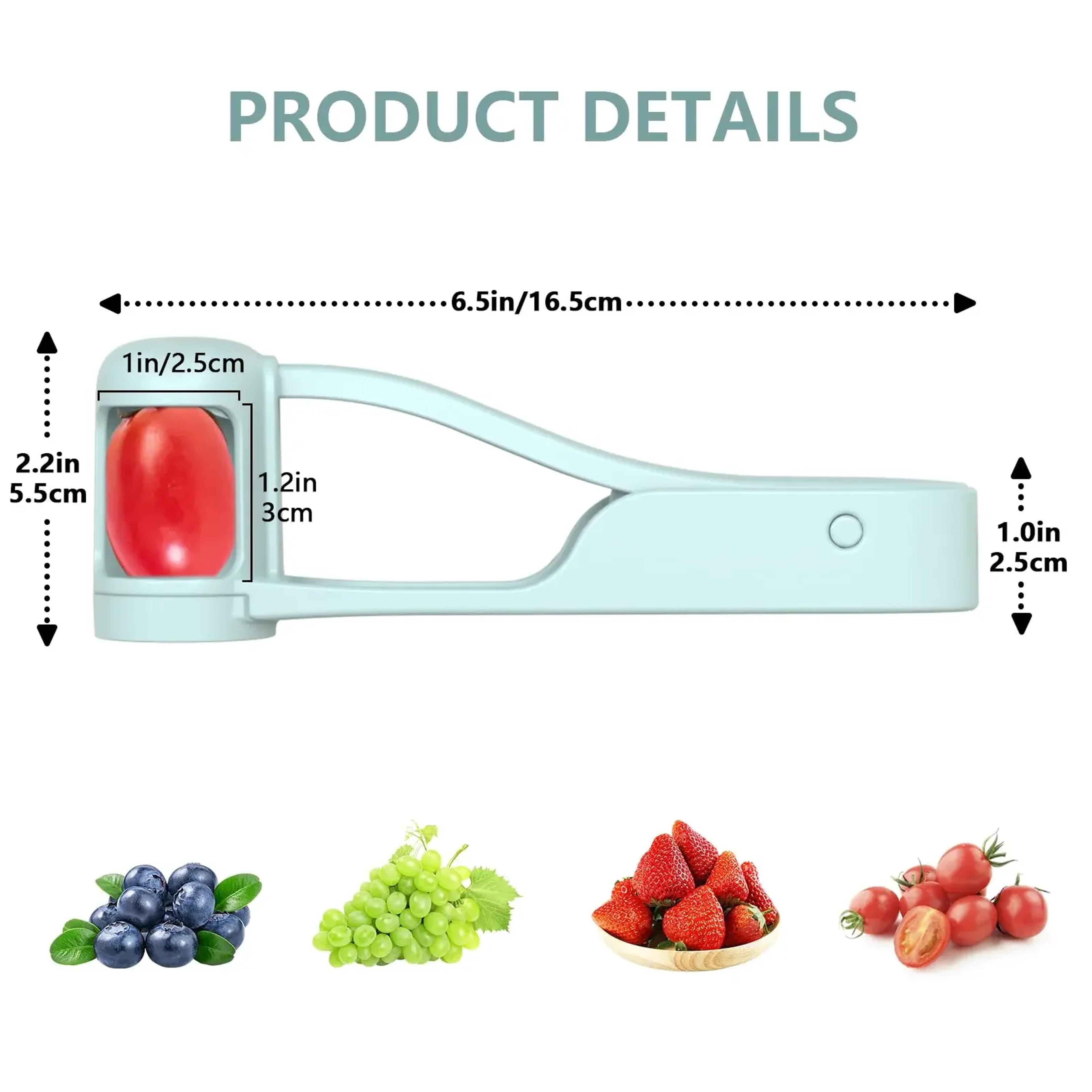 Multifunctional Handheld Fruit Slicer For Strawberries  Grapes Baby Food Prep Cutter 2