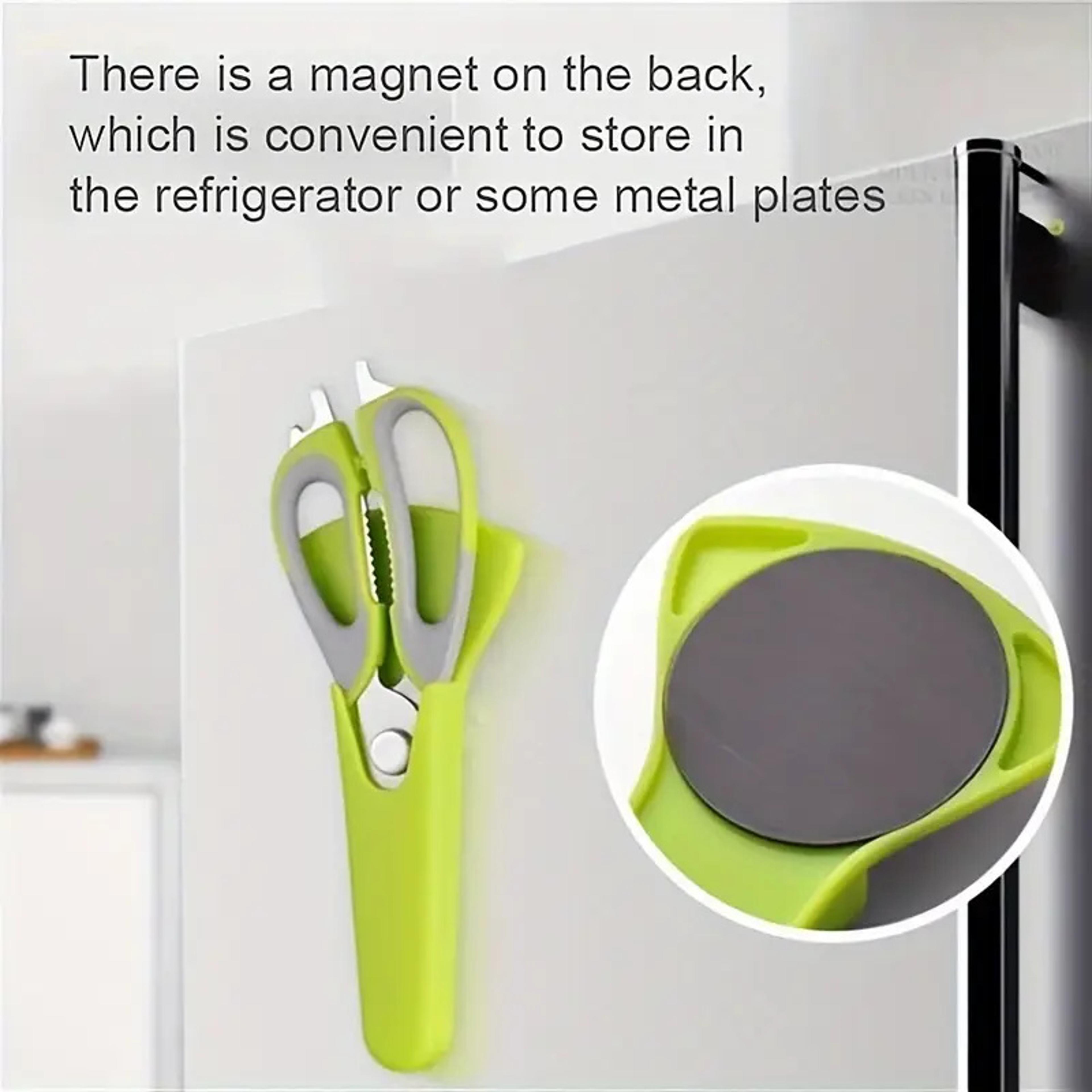 Kitchen Scissors With Magnetic Holder  Stainless Steel Blades 3