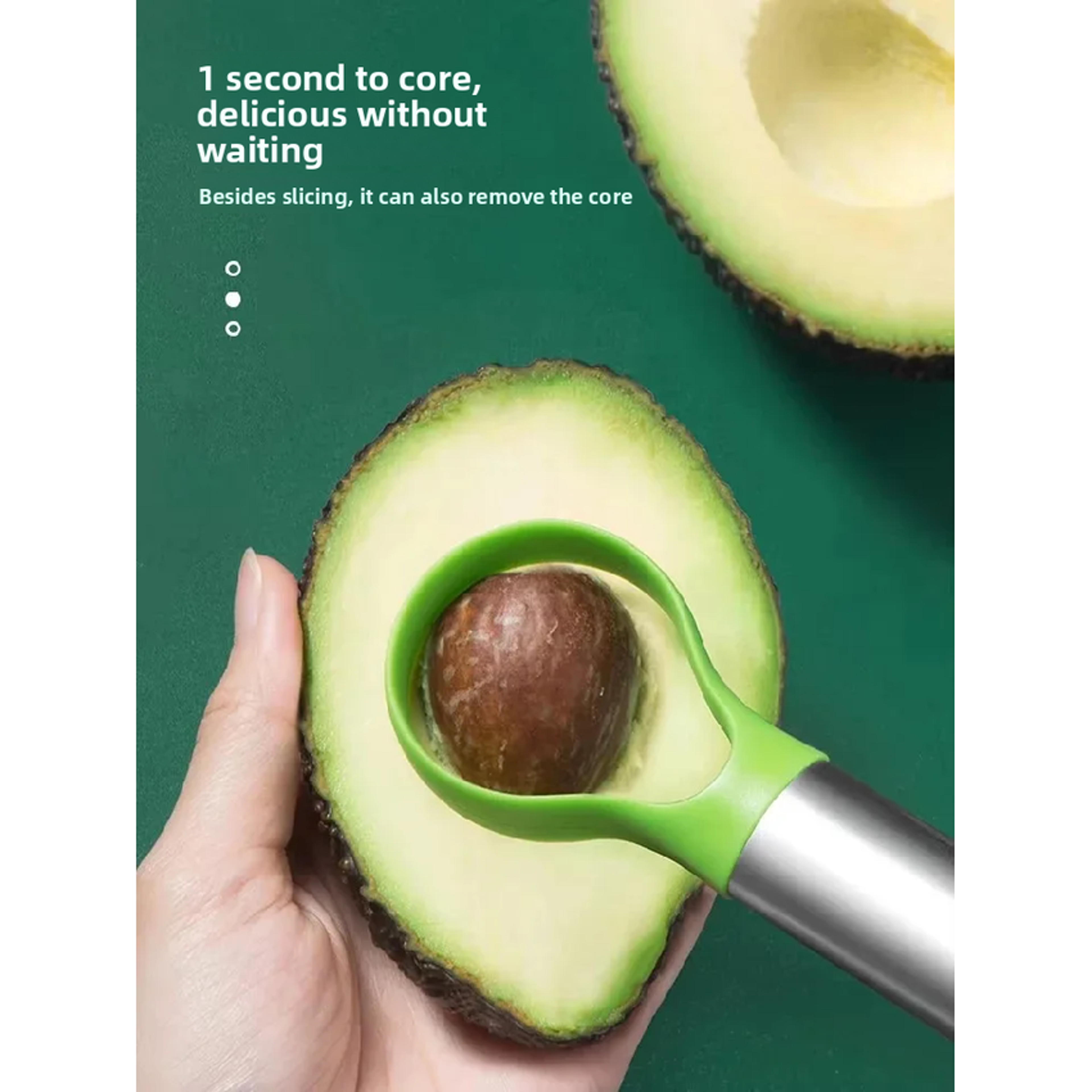 Avocado Pro Stainless Steel Avocado Slicer  Fruit Cutter For Perfect Fruit Prep 3