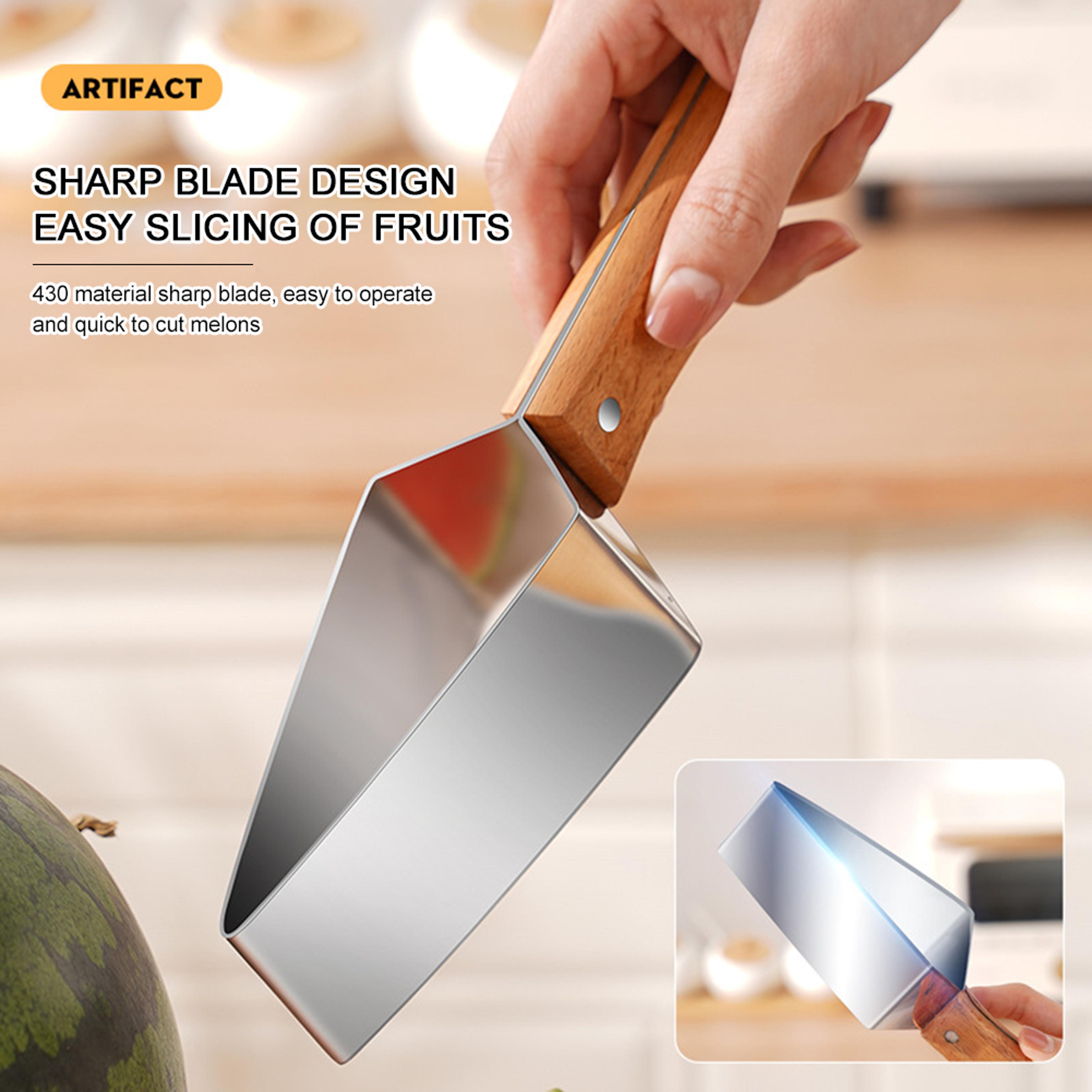 Fresh Slice Stainless Steel Watermelon Cutter  Fruit Slicer Tool 2