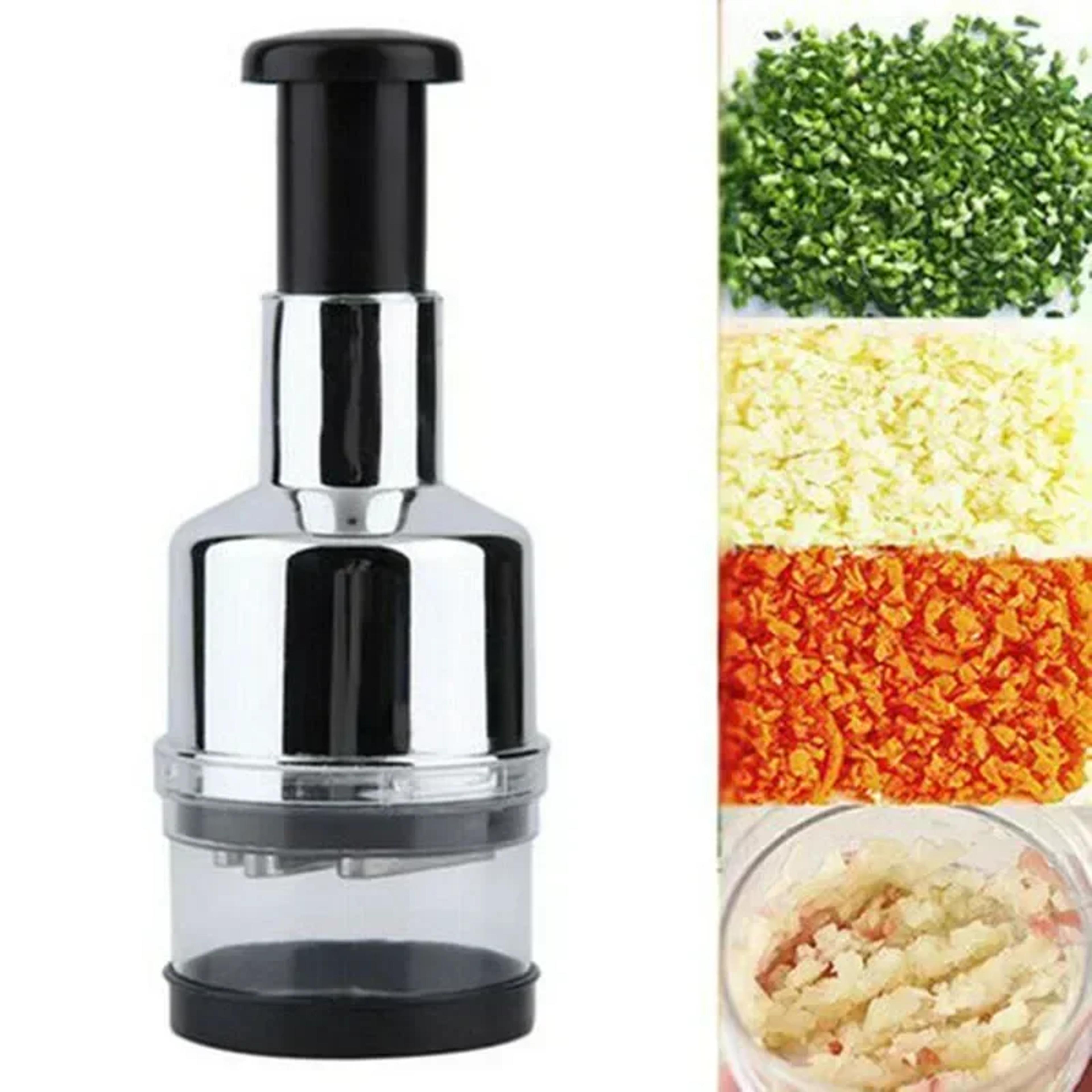 Quick Press Onion Chopper  Garlic Mincer Manual Vegetable Chopper Tool 1