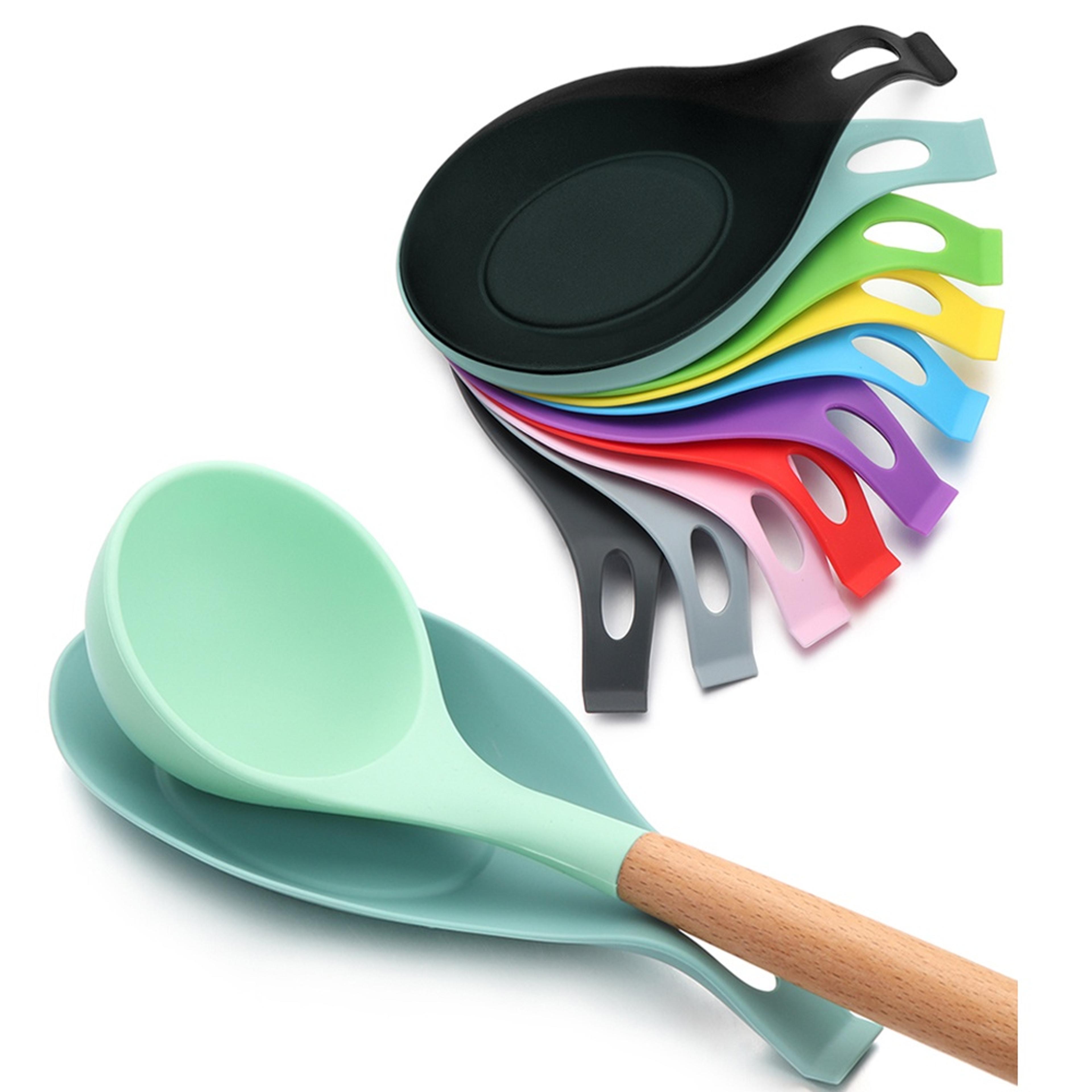 Food Grade Silicone Spoon Rest Mat Heat Resistant Placemat  Utensil Holder For Kitchen 2