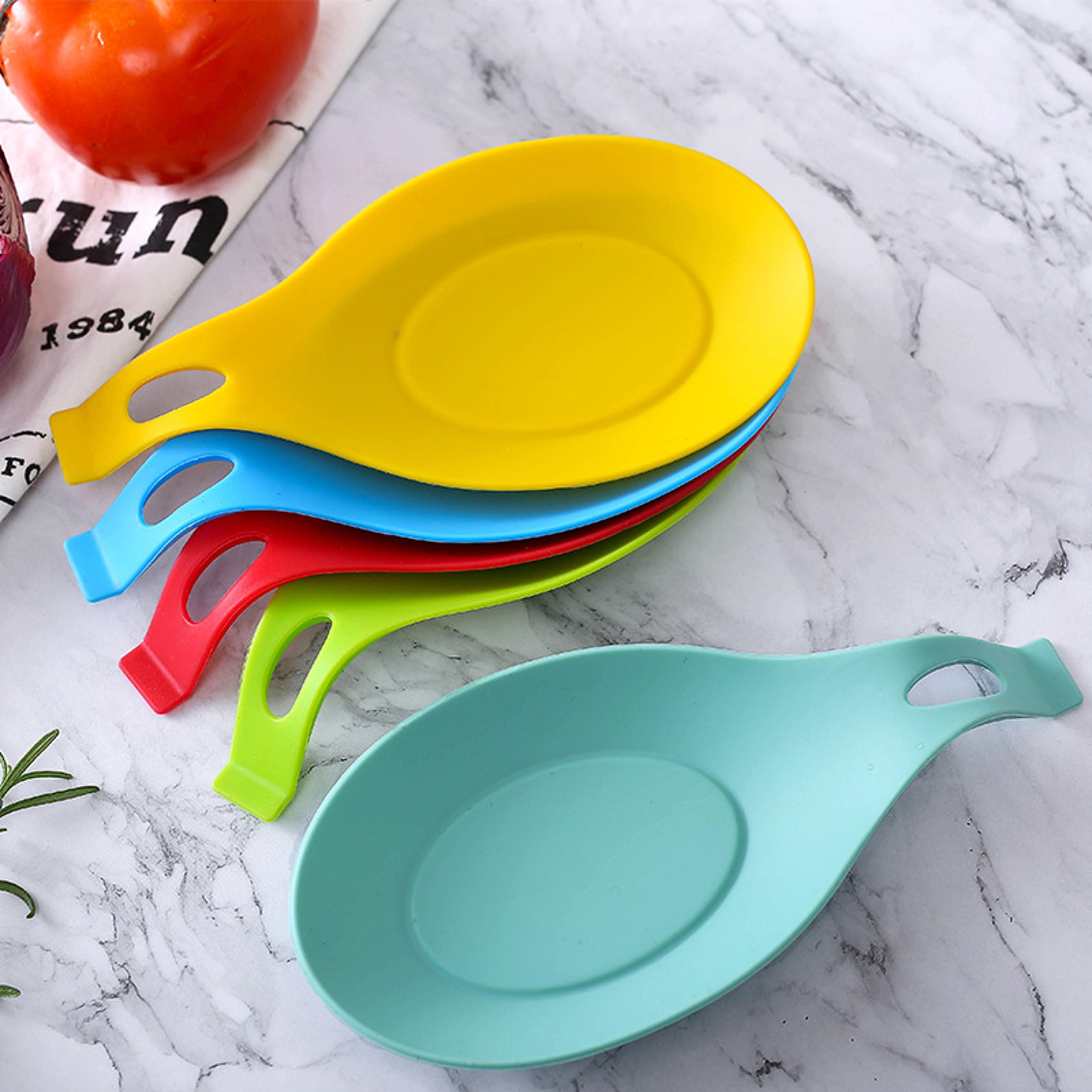 Food Grade Silicone Spoon Rest Mat Heat Resistant Placemat  Utensil Holder For Kitchen 1