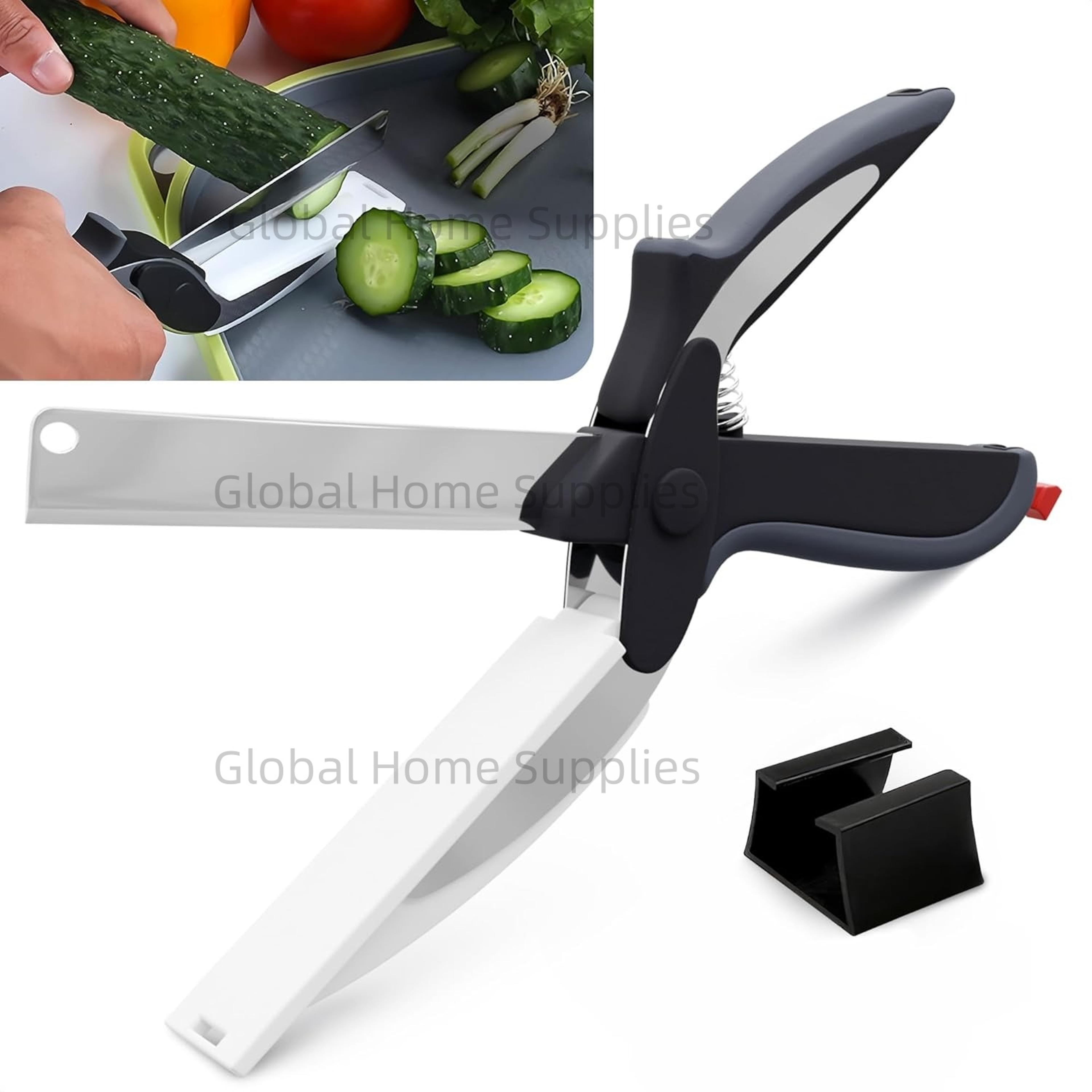 Kitchen Scissors With Cutting Board Food Chopper Scissors For Vegetables  Salad Prep 2