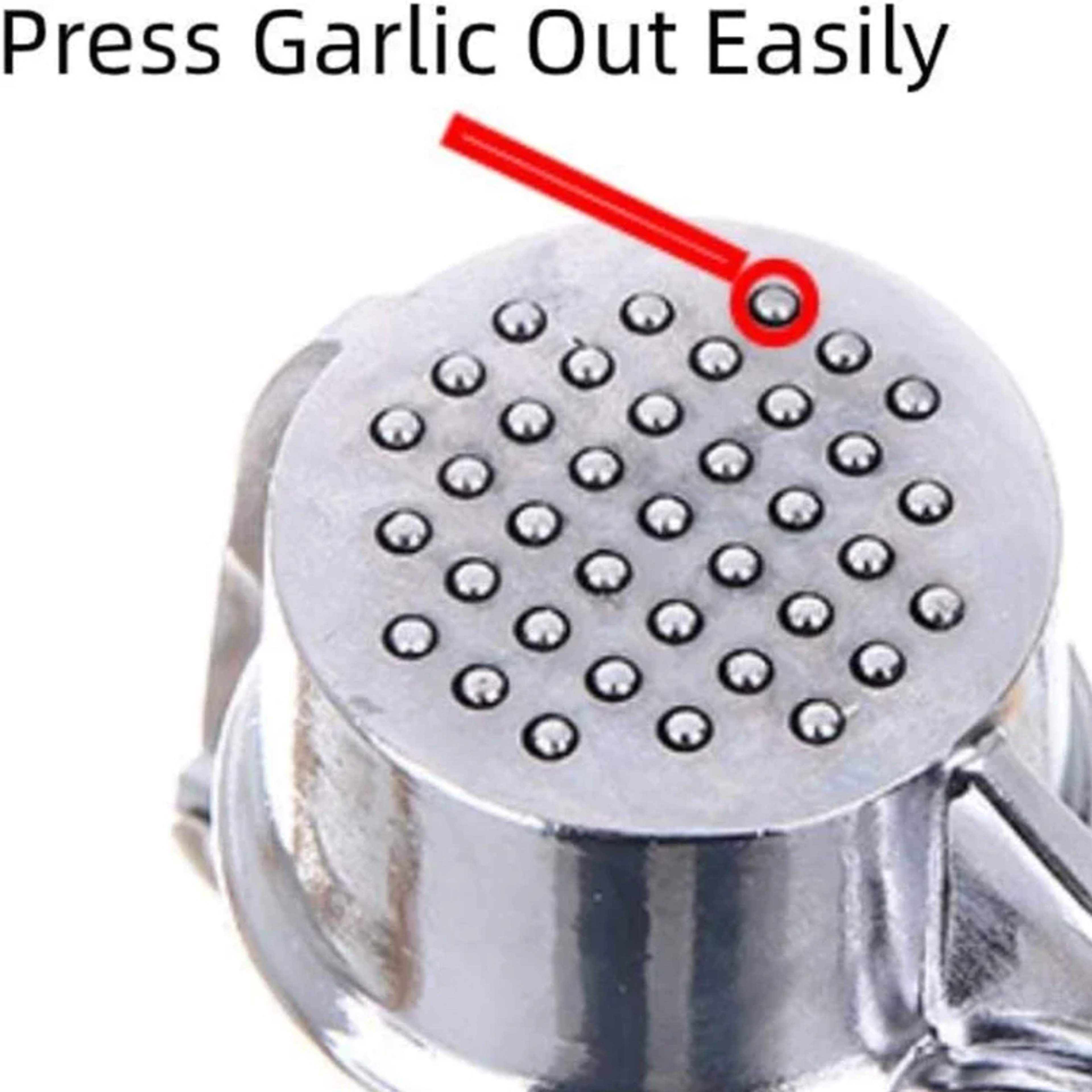 Stainless Steel Garlic Press  Garlic Mincer Set With Peeler And Cleaning Brush For Easy Kitchen Pre 3