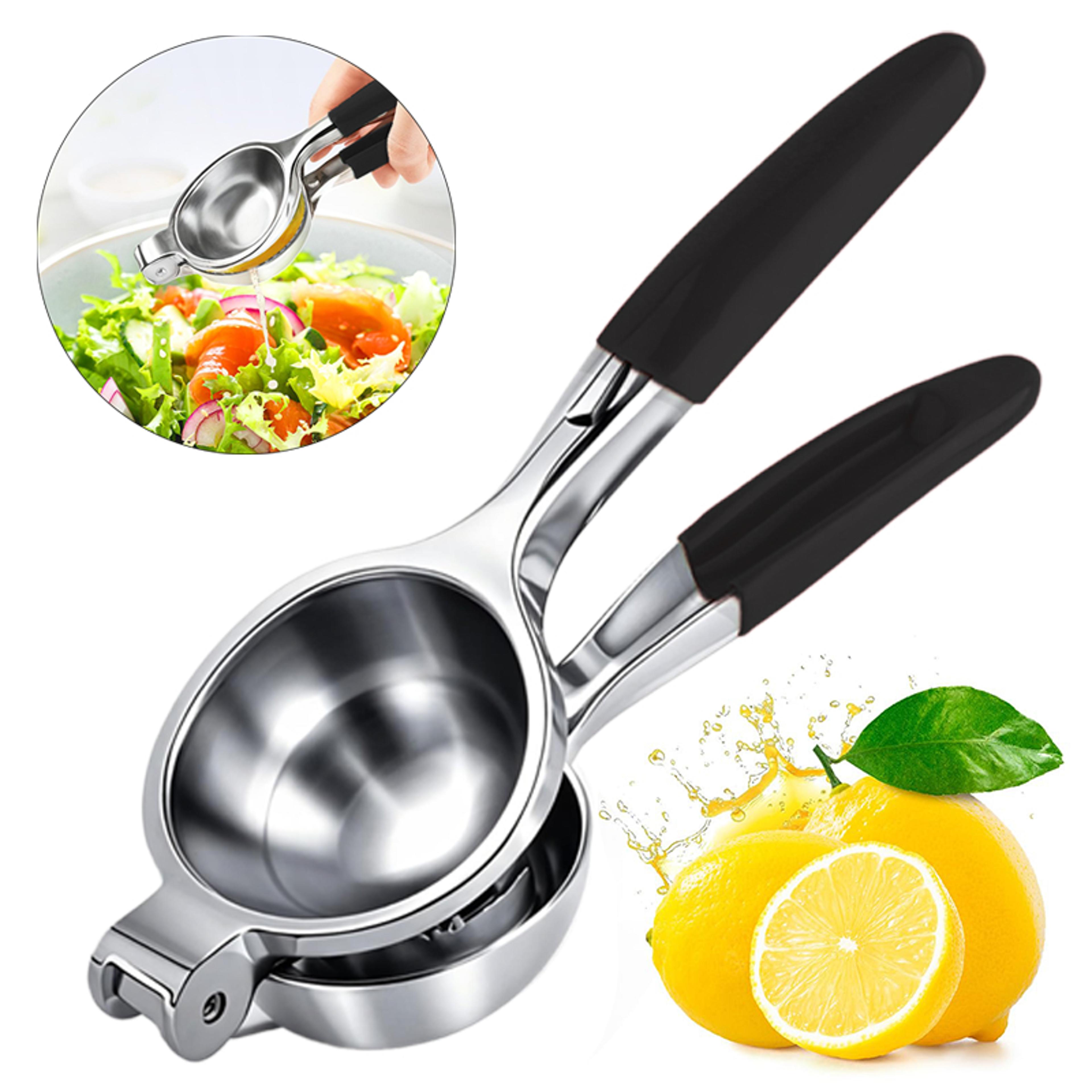 fresh press pro extra-large manual citrus juicer stainless steel lemon & orange squeezer