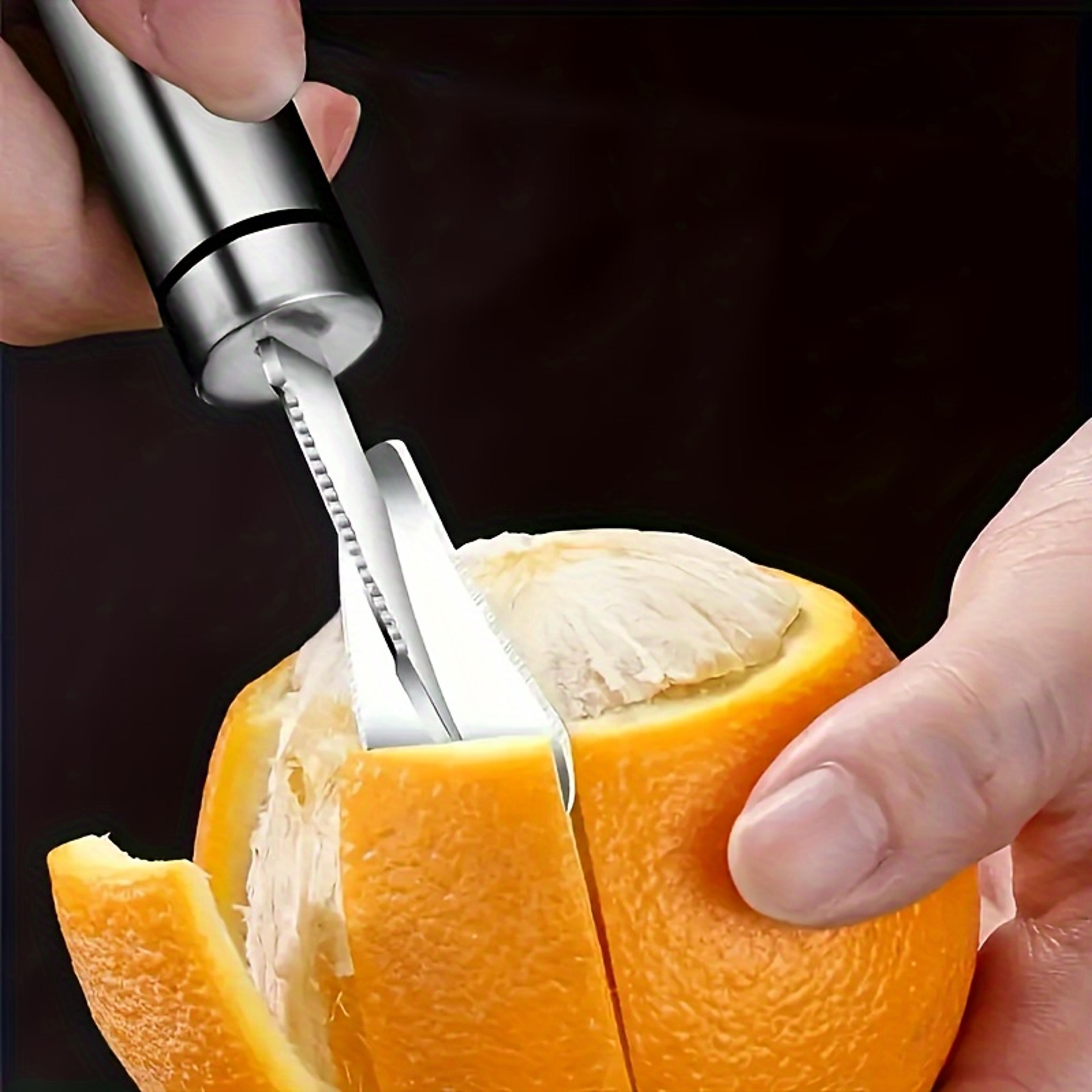 stainless steel lemon peeler & orange peeler tool with ergonomic handle
