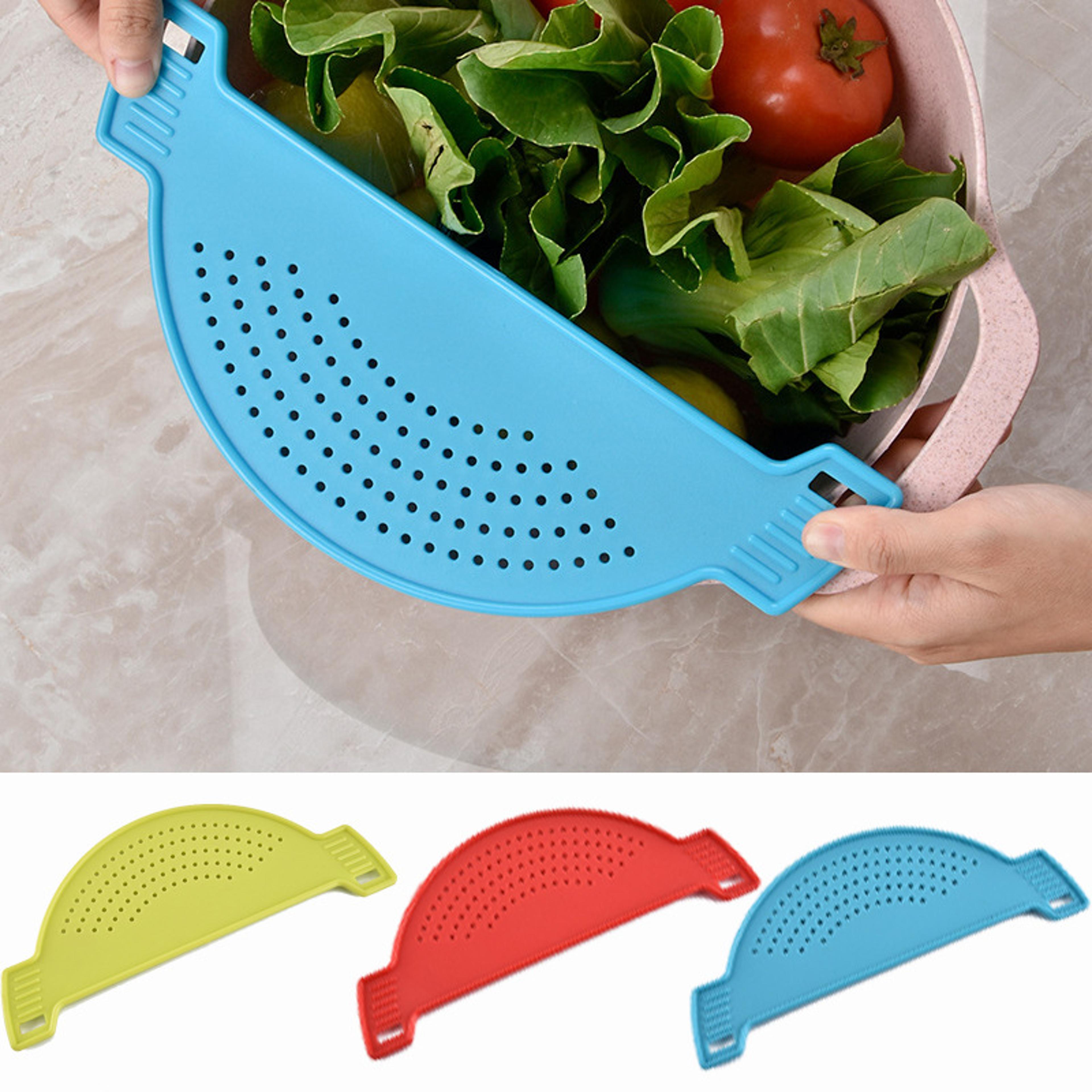 easy clip pot strainer for pasta, vegetables & kitchen draining