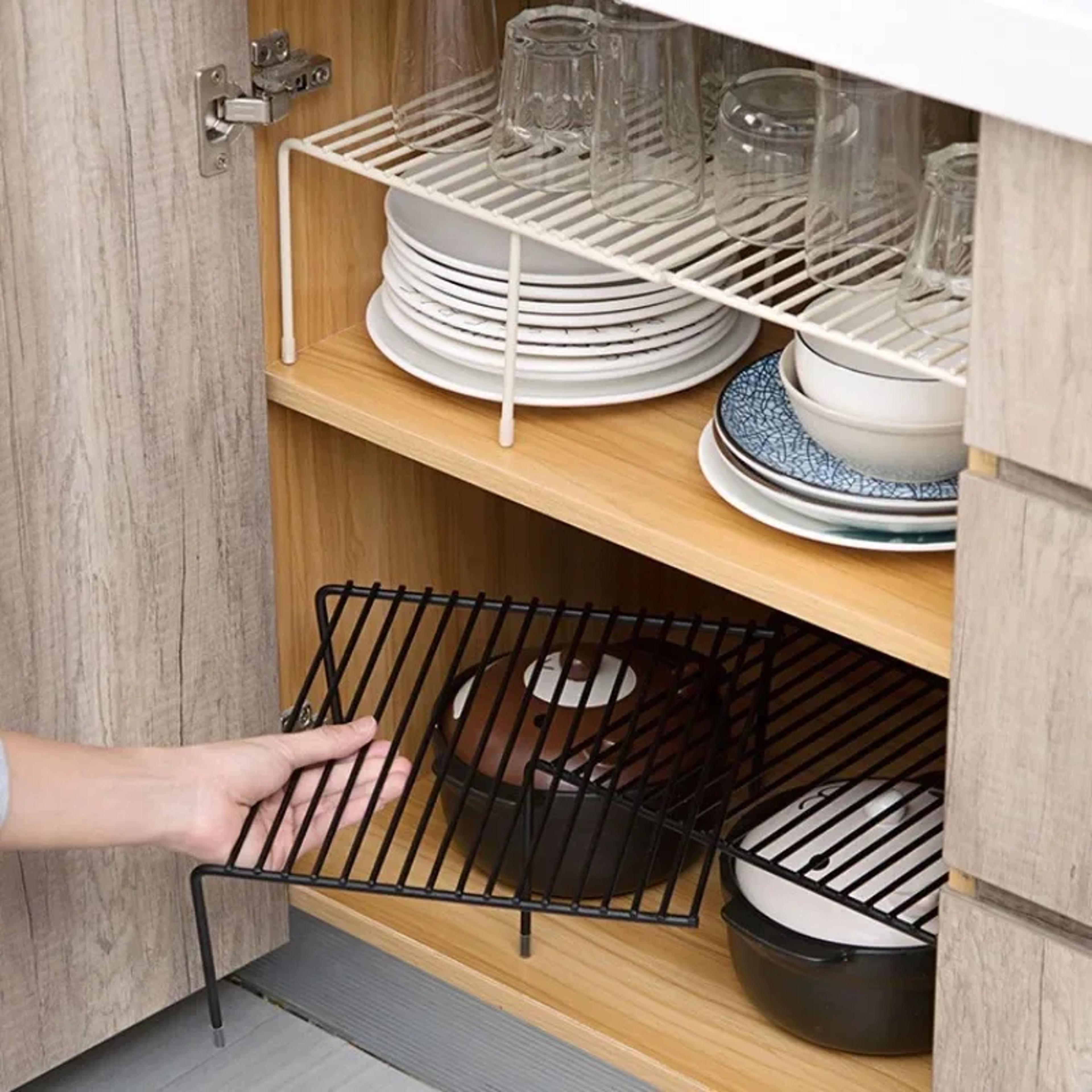 Expandable Pull Out Spice Rack Organizer With Wash Basket  Spoon Holder 1