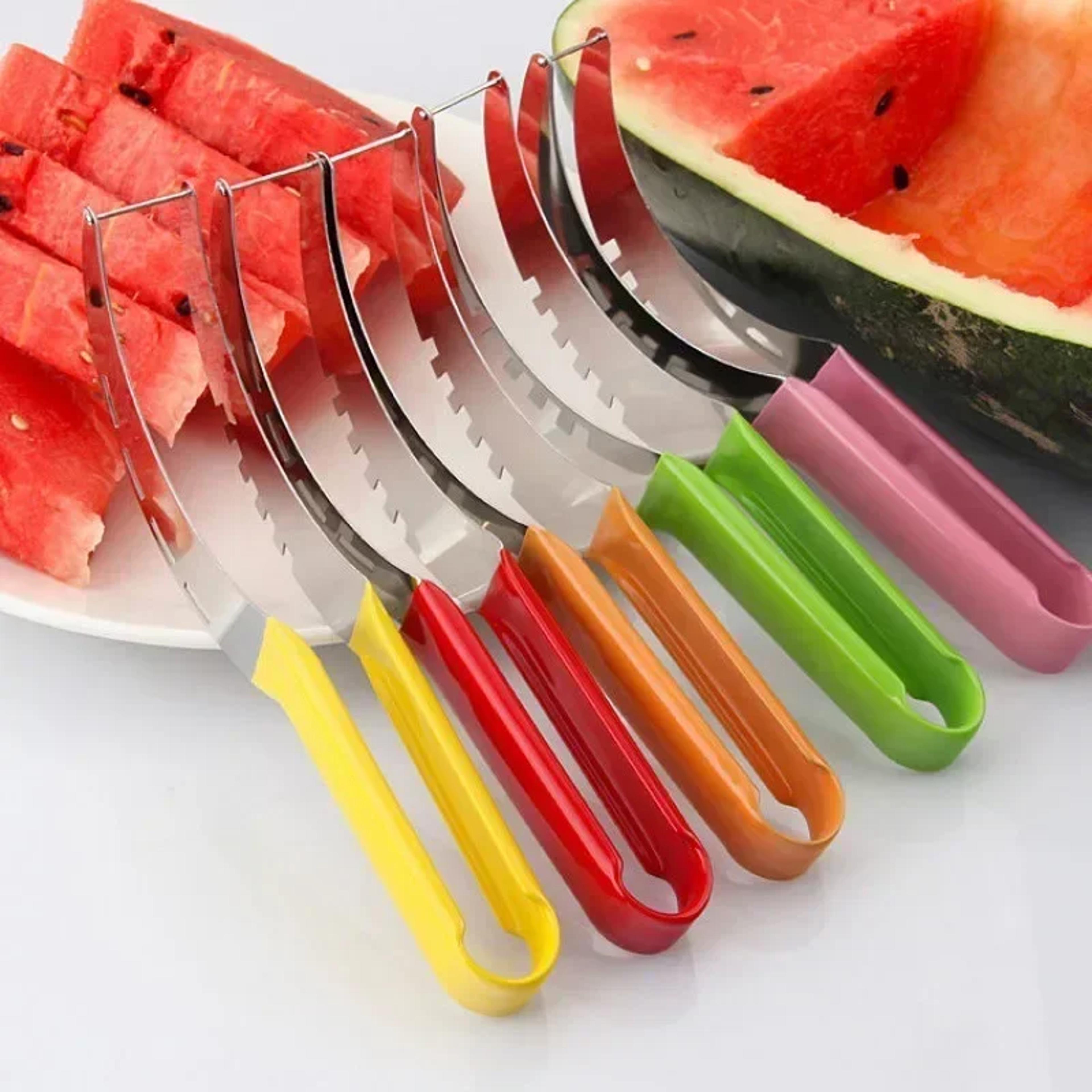 Watermelon Cutter Stainless Steel Fruit Slicer  Serving Fork 2