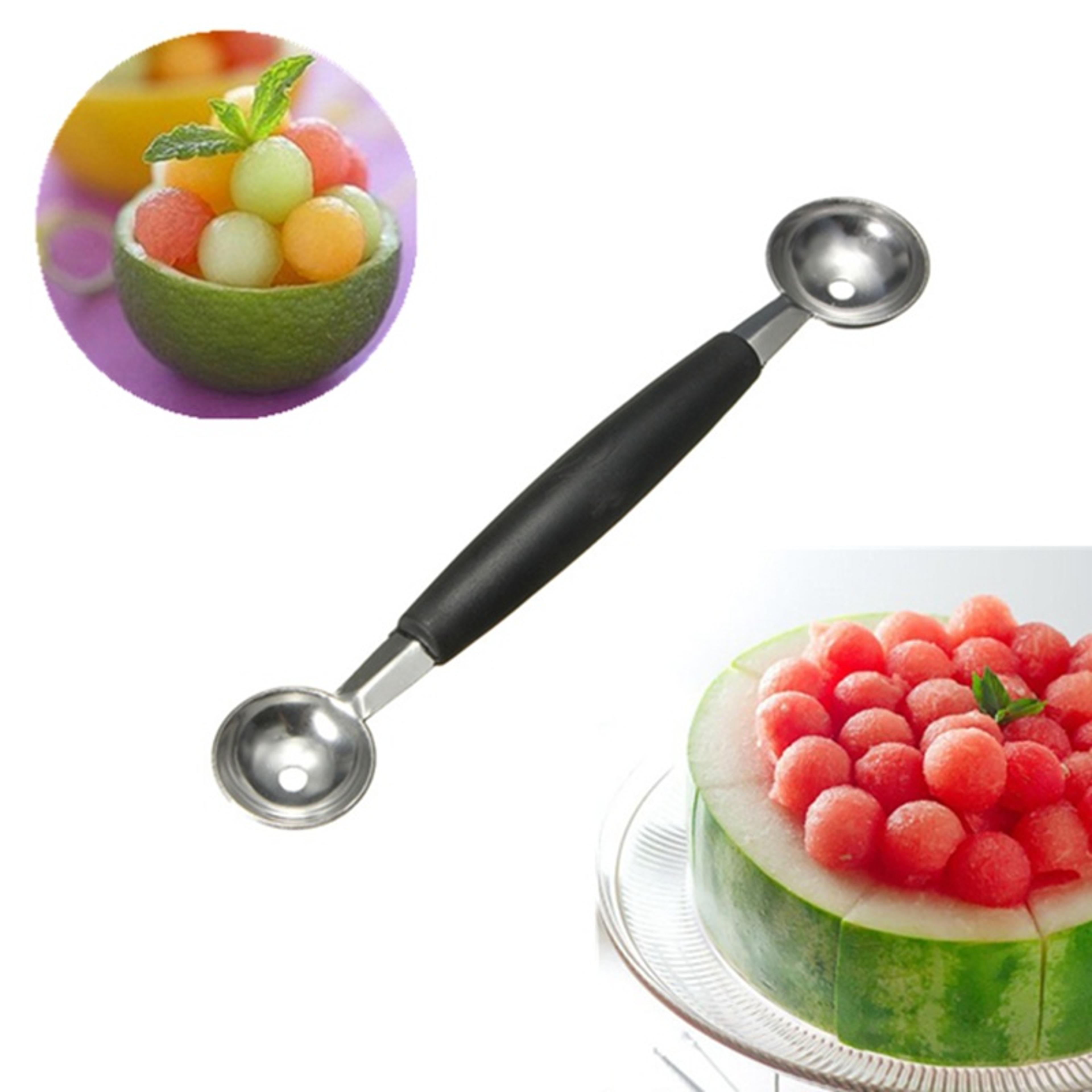 Dual Head Ice Cream Scoop  Melon Baller Stainless Steel Fruit Scooper Kitchen Tool 3