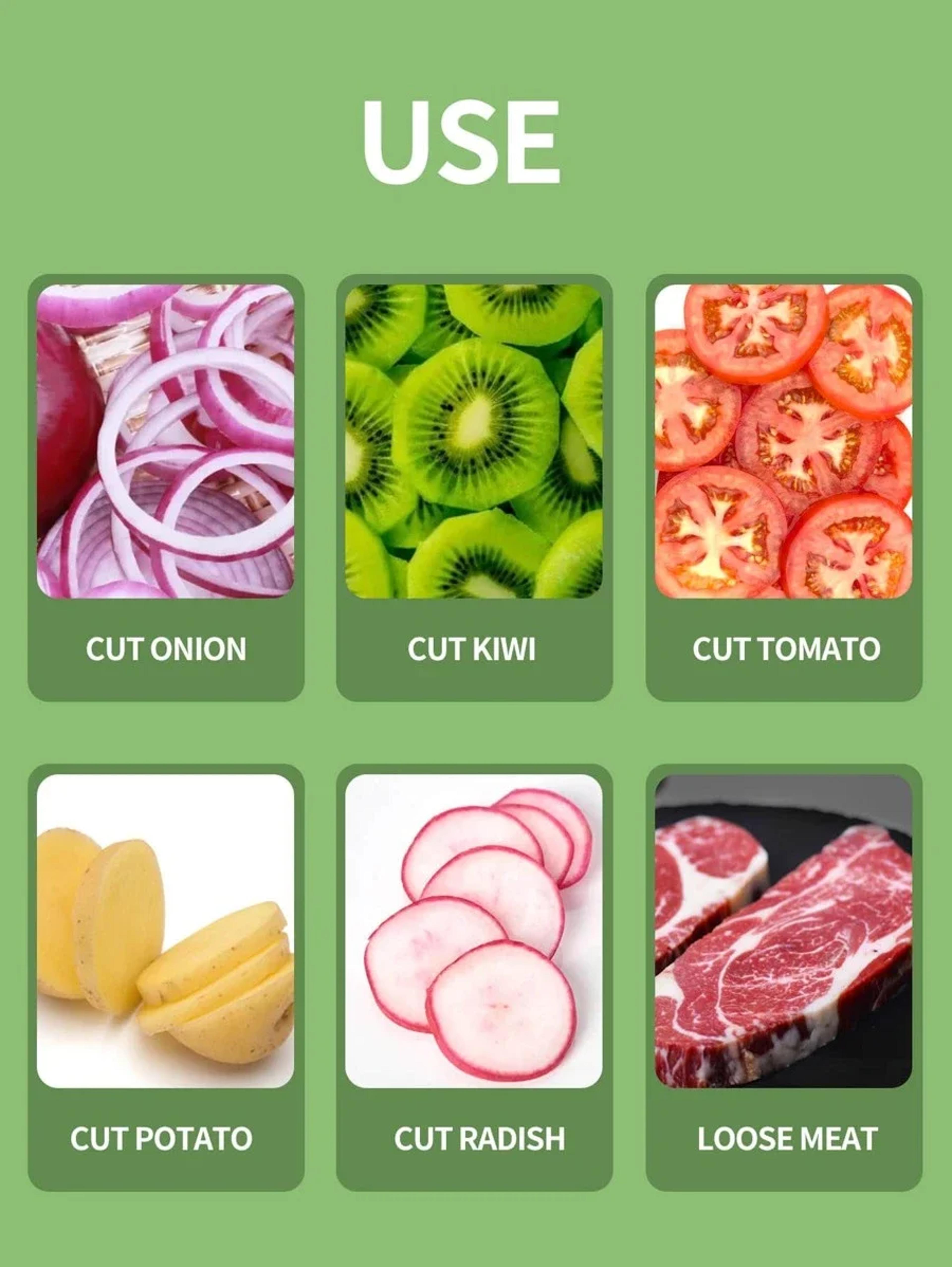 Color Grip Stainless Steel Onion Slicer And Vegetable Holder 5