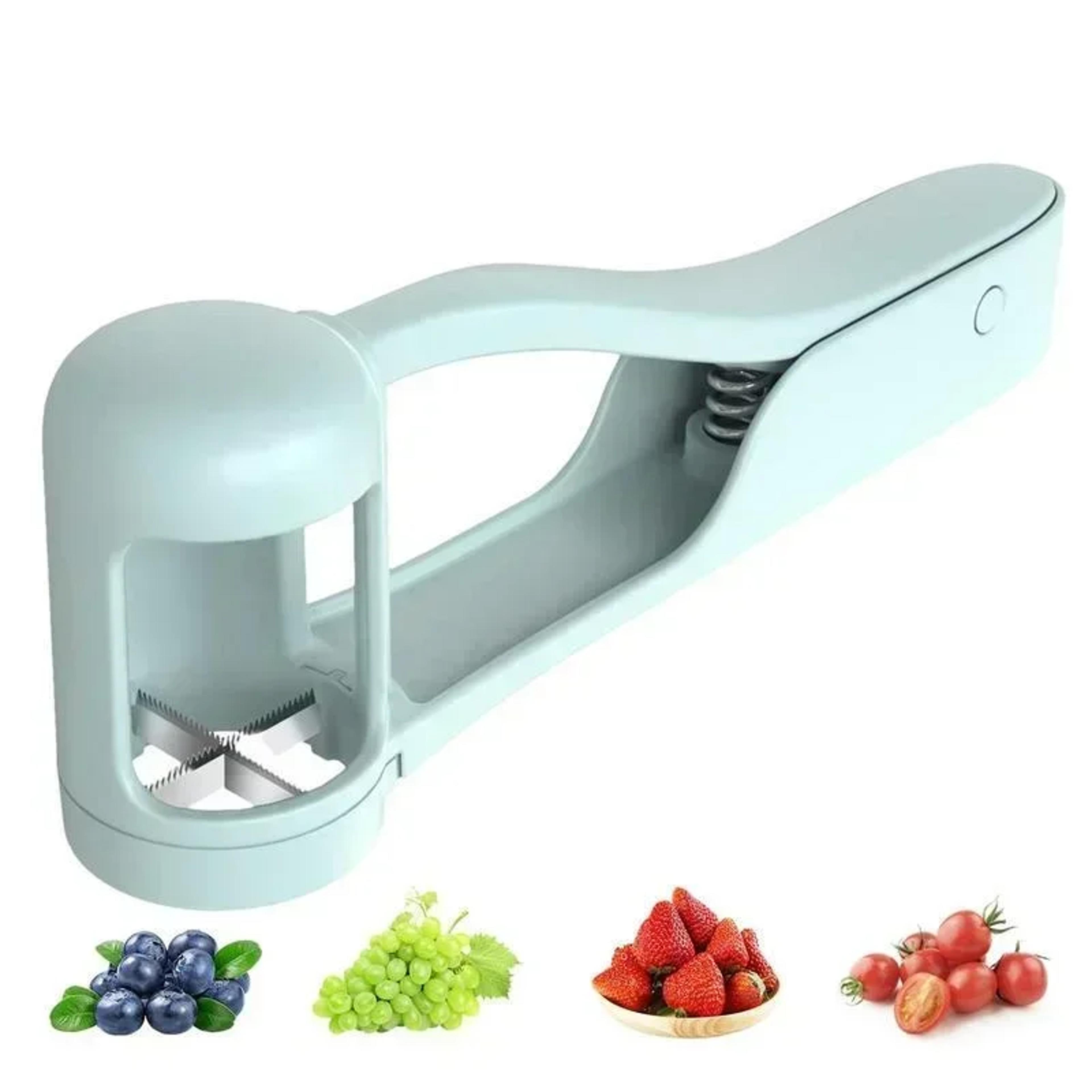 Safe Grape Cutter  Tomato Slicer For Toddlers 4Blade Fruit Slicer Kitchen Gadget 2