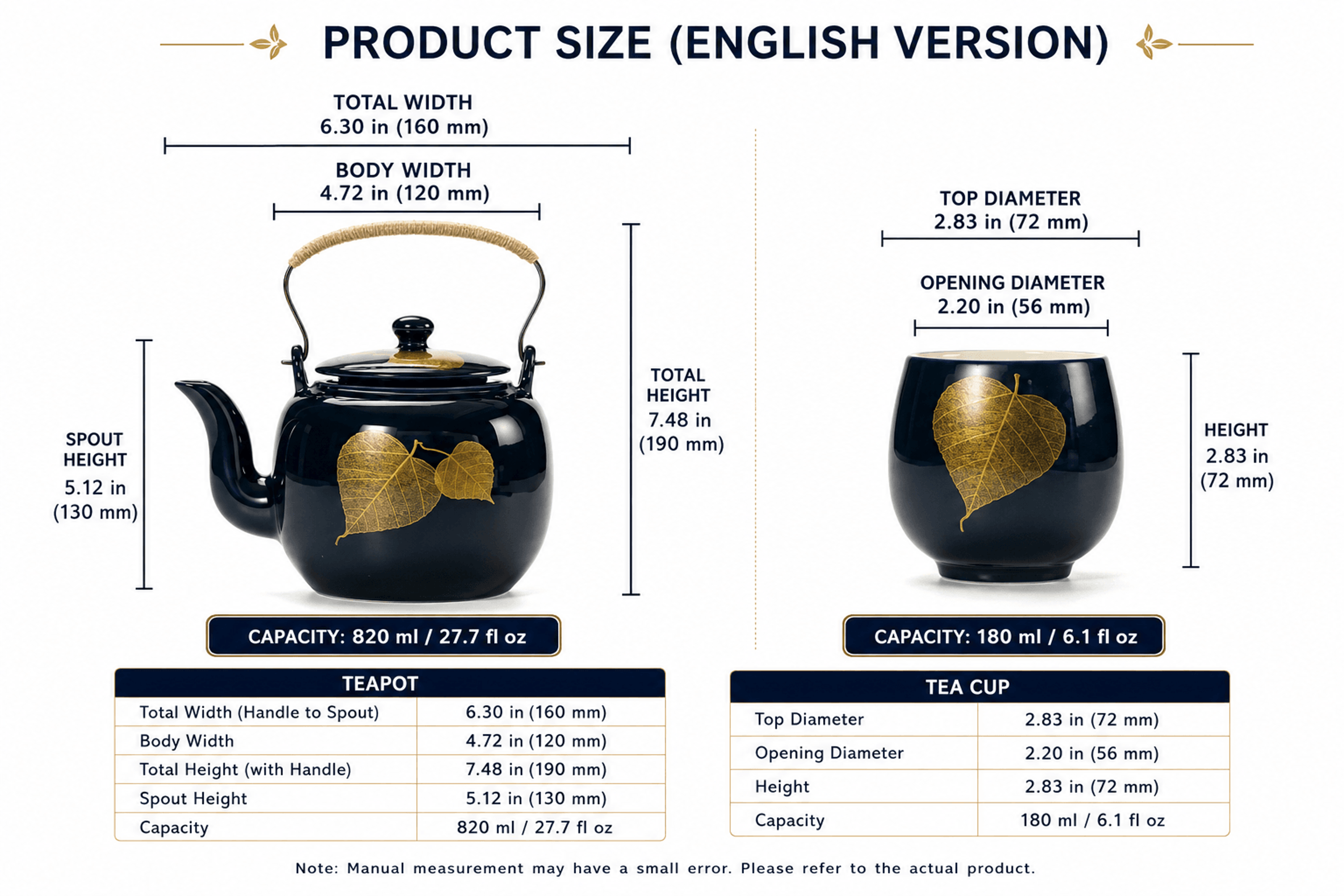 Premium Porcelain Tea Set  Handcrafted Ceramic Teapot  Cups Elegant  Durable 8