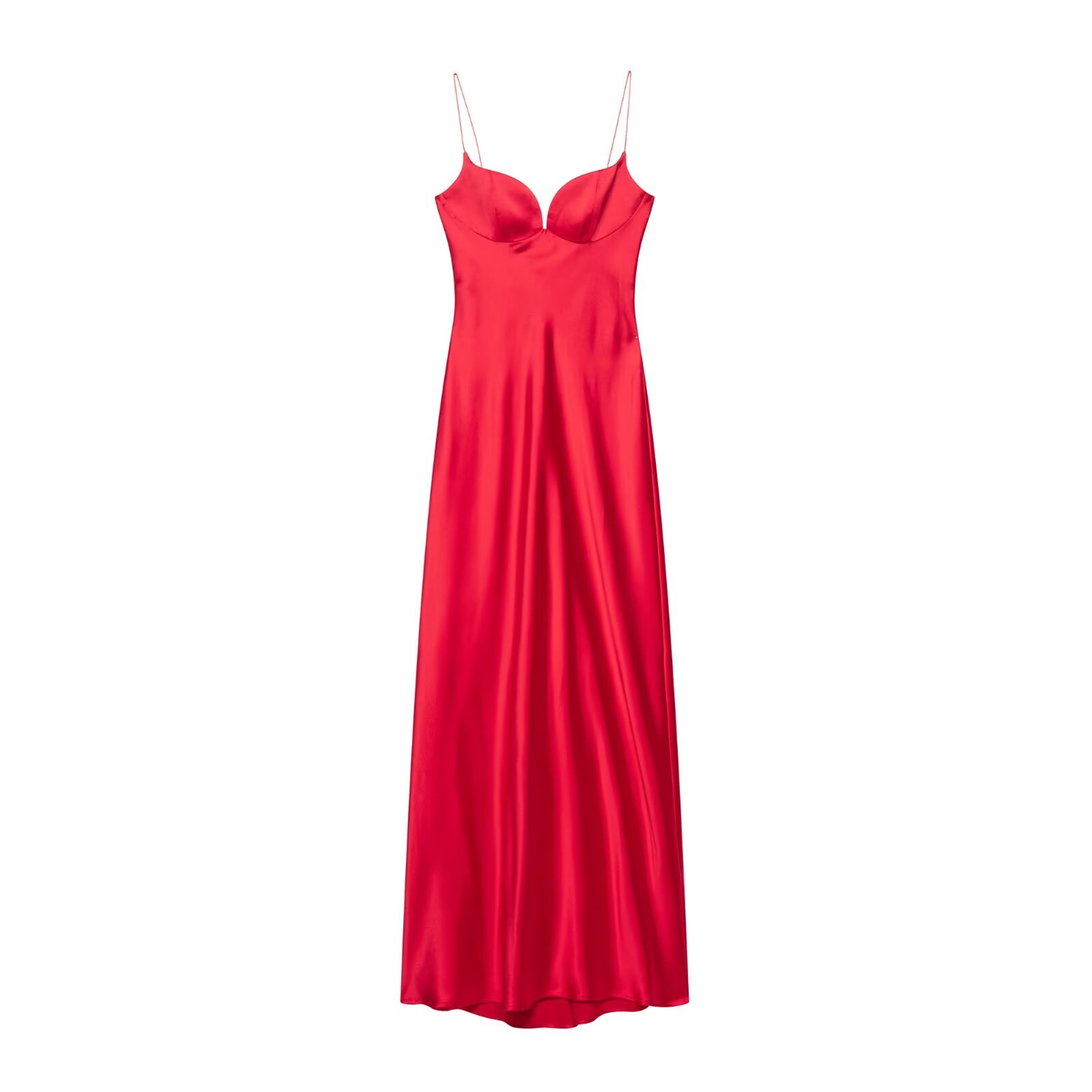 Summer Sexy Satin Textured Dress Womens Temperament Suspender Fashion New Summer Products 7