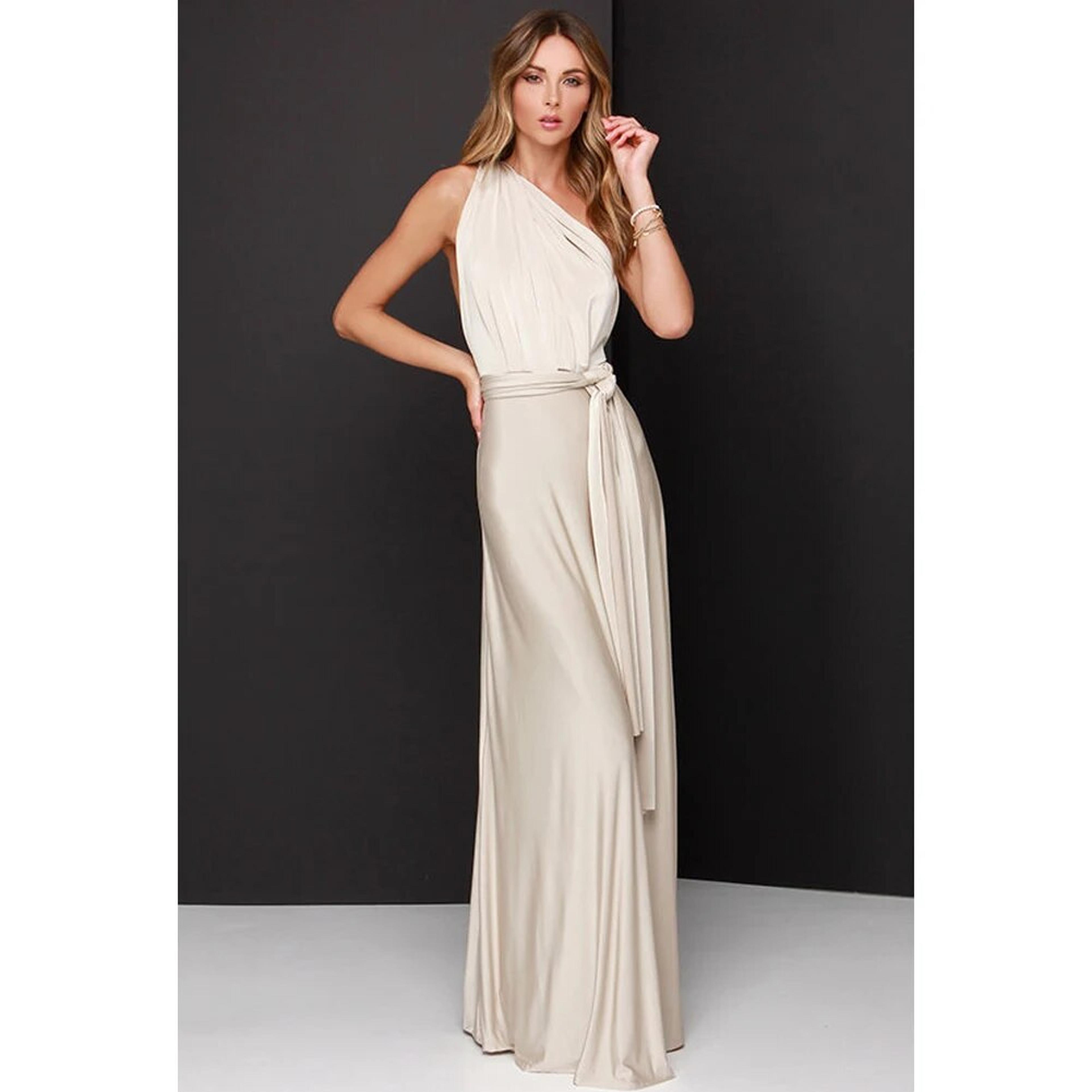 Sexy Women Multiway Wrap Convertible Boho Maxi Dress Red Bandage Long Dress For Party Bridesmaids I 17