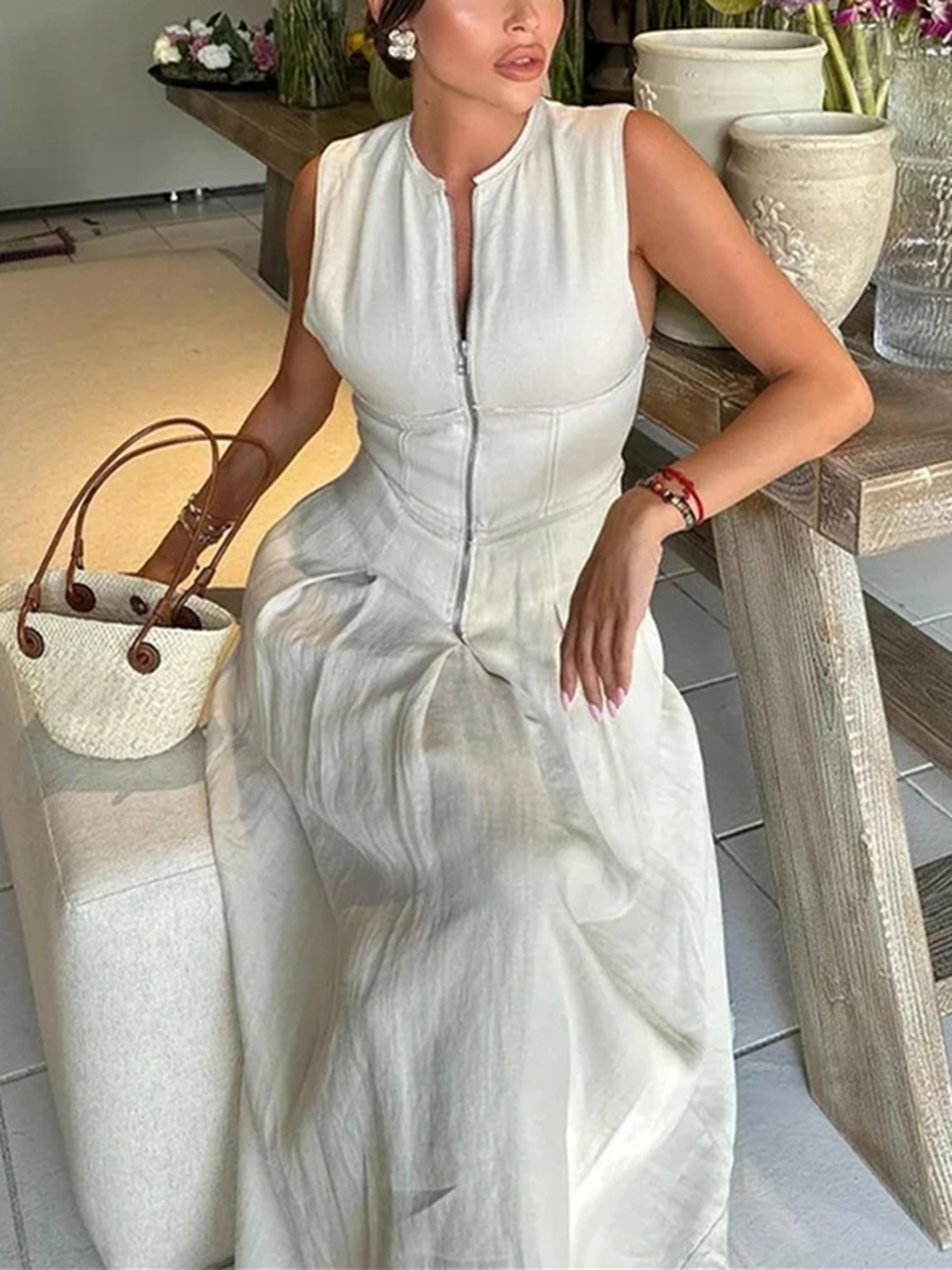 Elegant Party Dresses For Women New Midi Dresses Sleeveless Bodycon Dress Summer 1