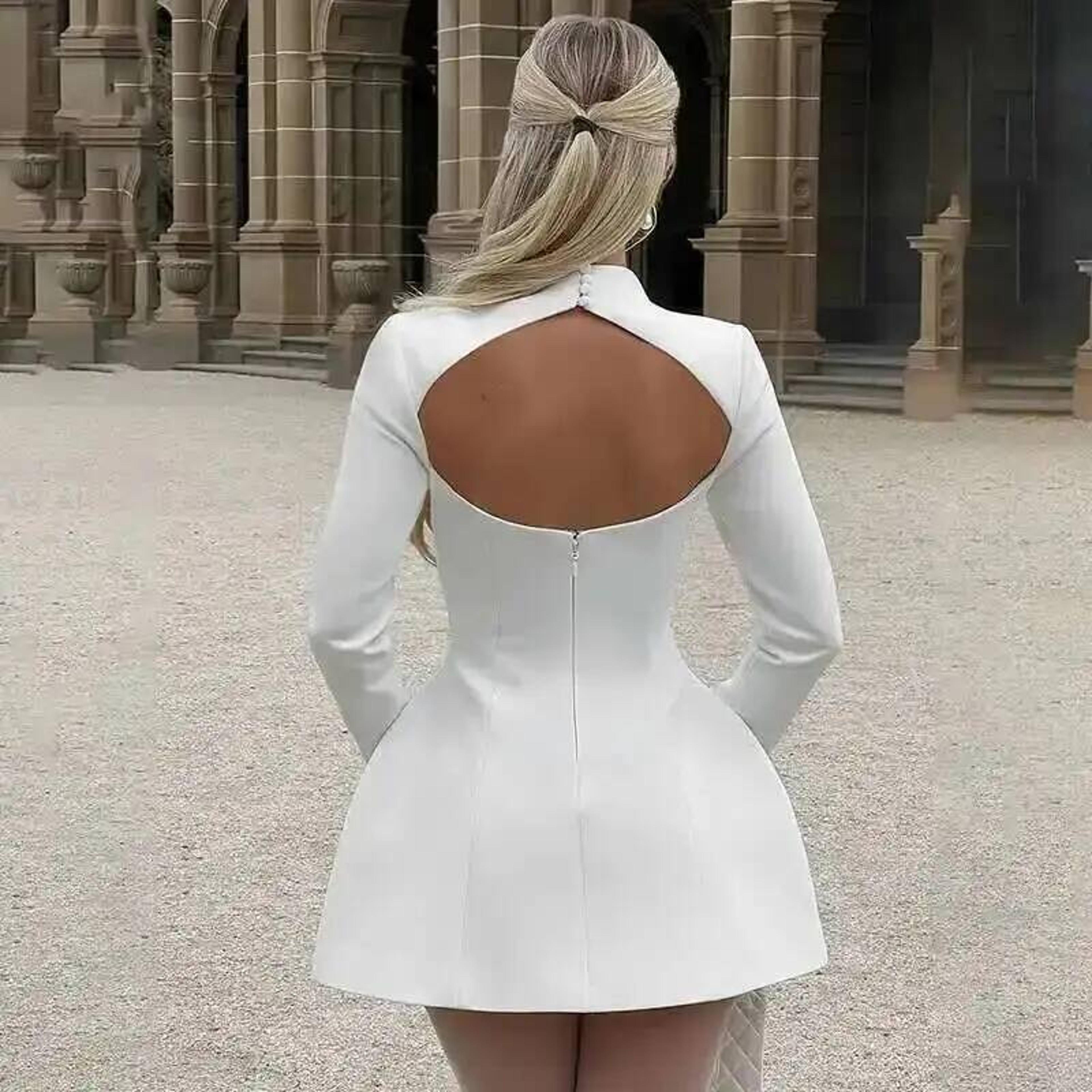 Nightclub Party Dress Women Long Sleeve Mini Autumn Vestidos 2