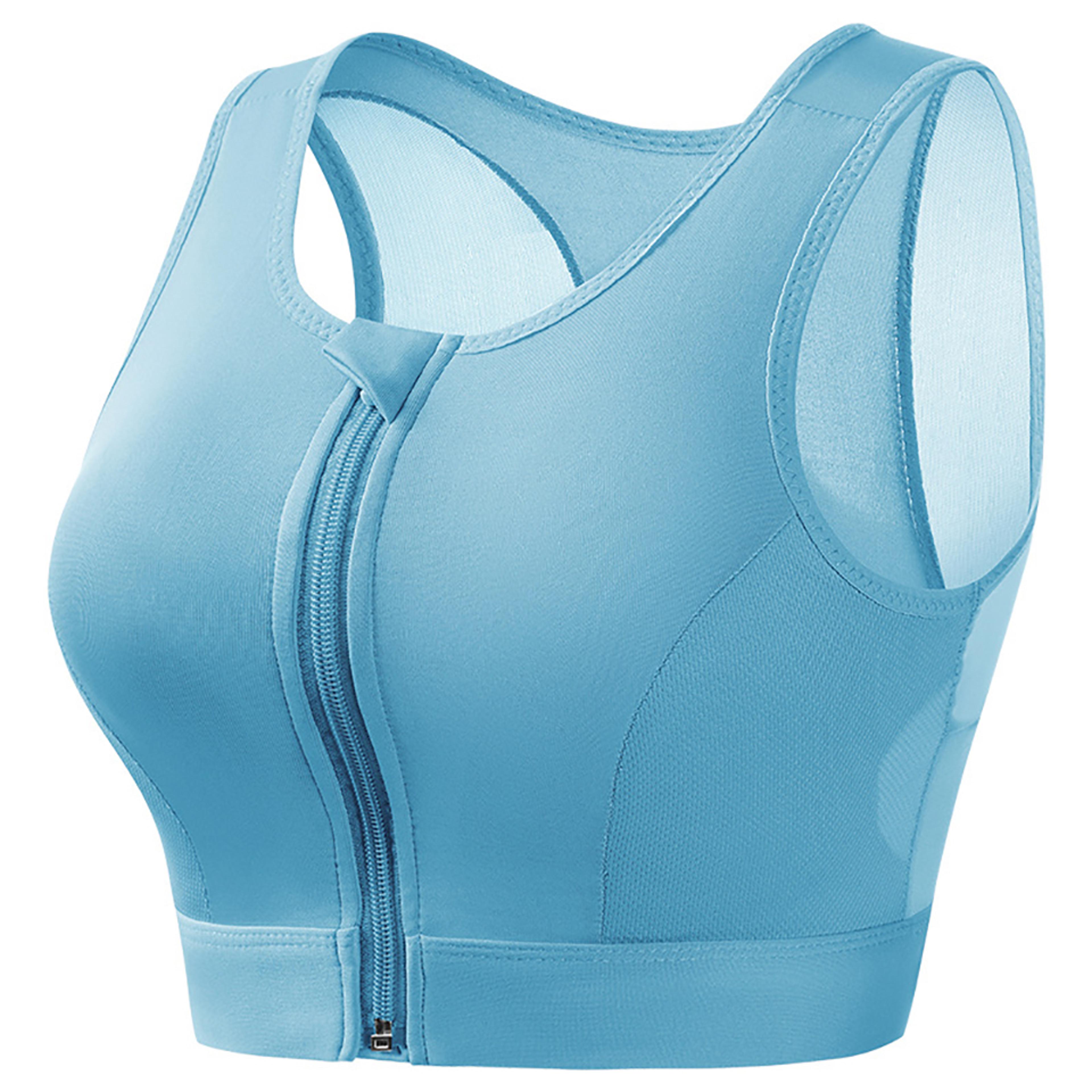 CurveFlex Front Zip Longline Sports Bra Tank For Plus Size Women 7