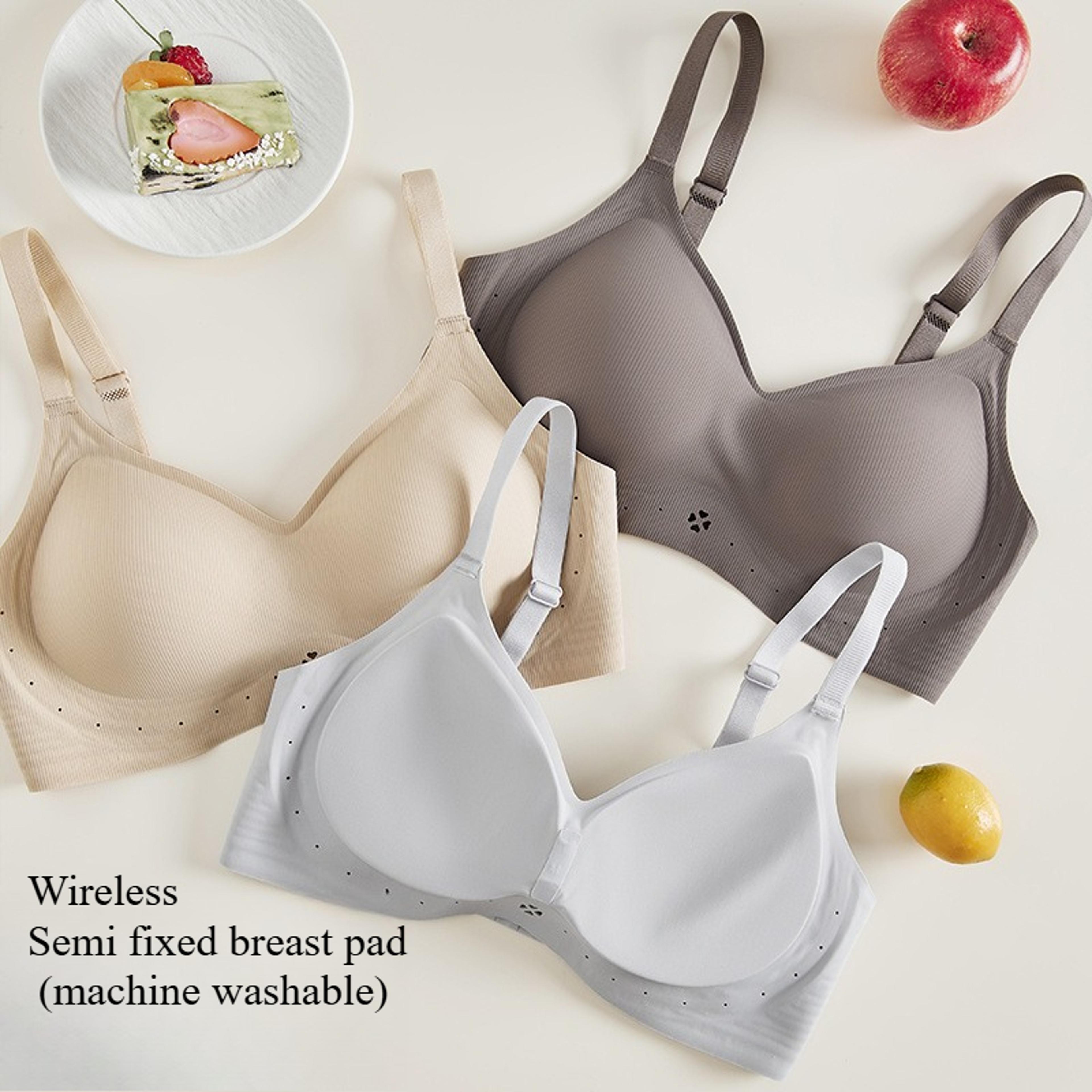 comfortable seamless wireless jelly push up bra for women