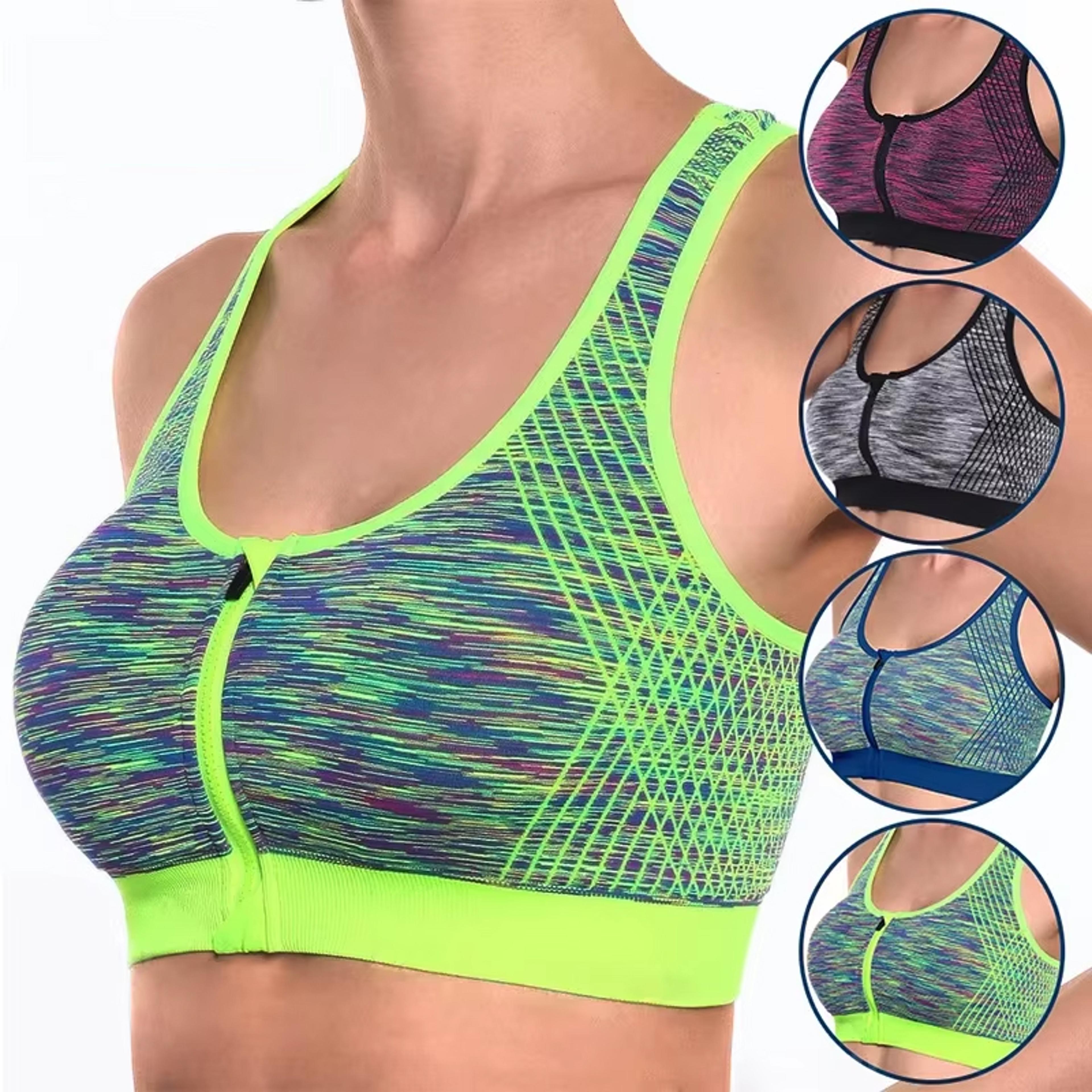breathable padded sports bra for women – shockproof gym & running support