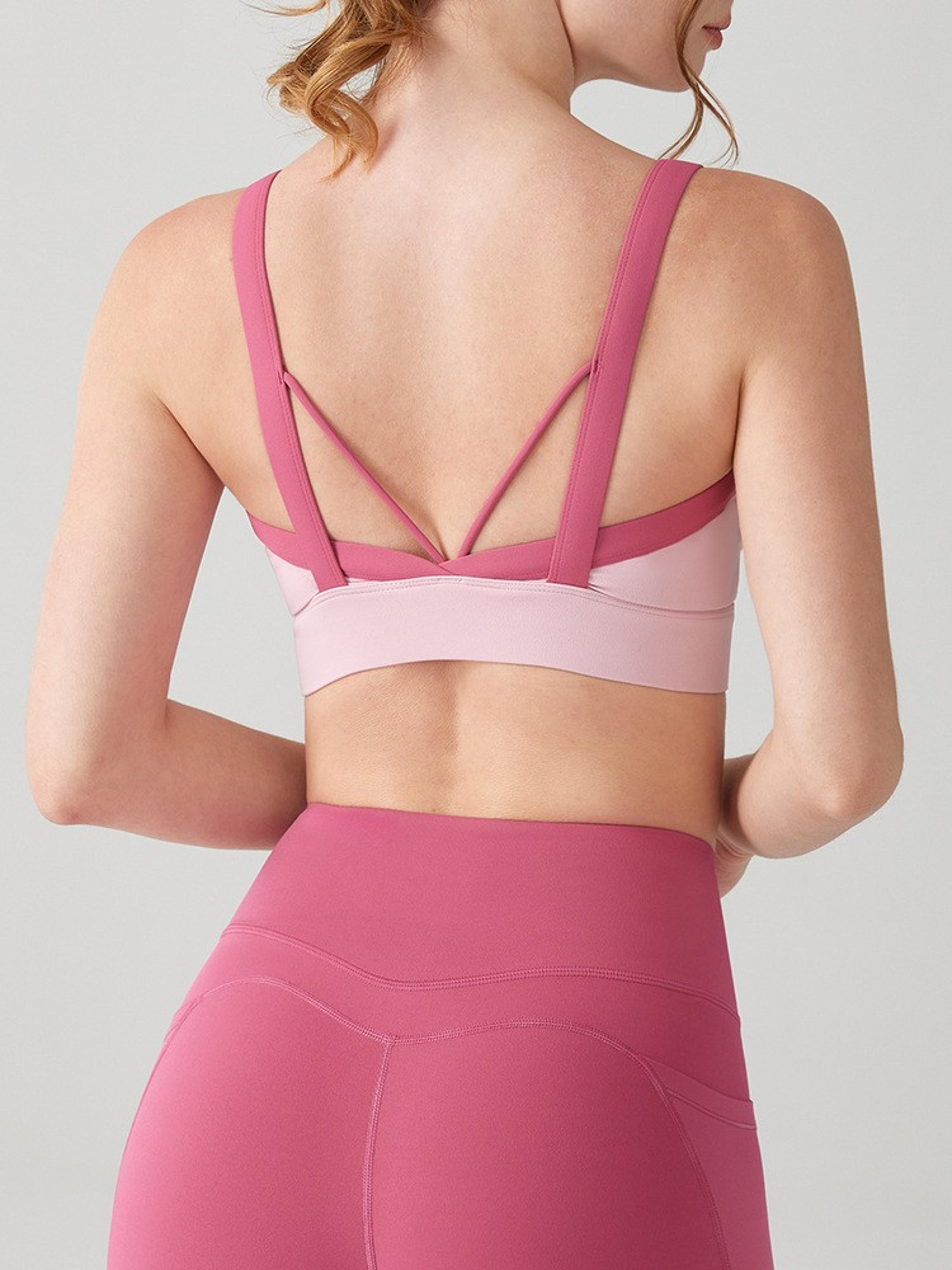 Performance Open Back Sports Bra Crop Top  Supportive Yoga  Gym Bra 3