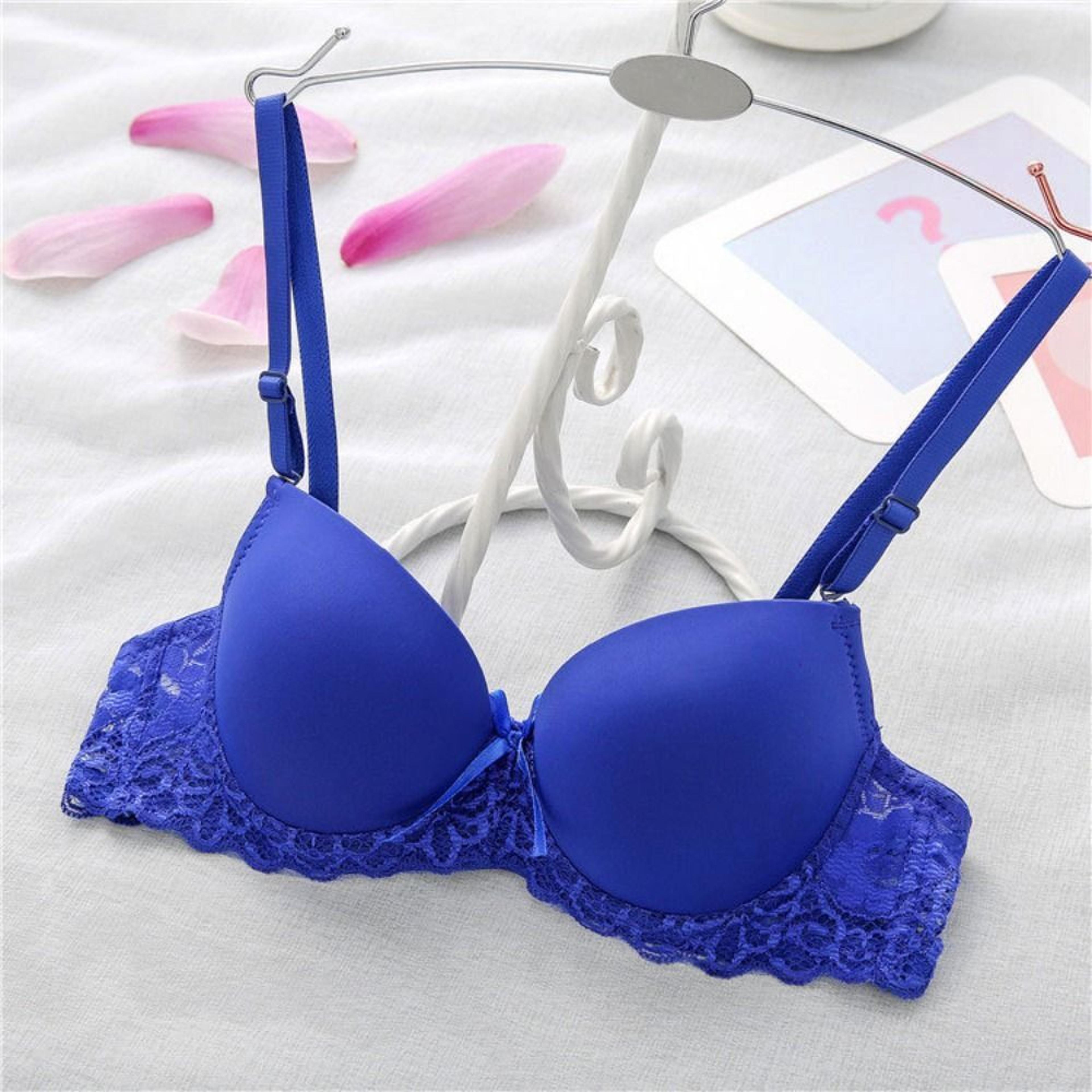 plunge floral embroidered deep v lace bra wireless bralette for women – comfortable padded intimates