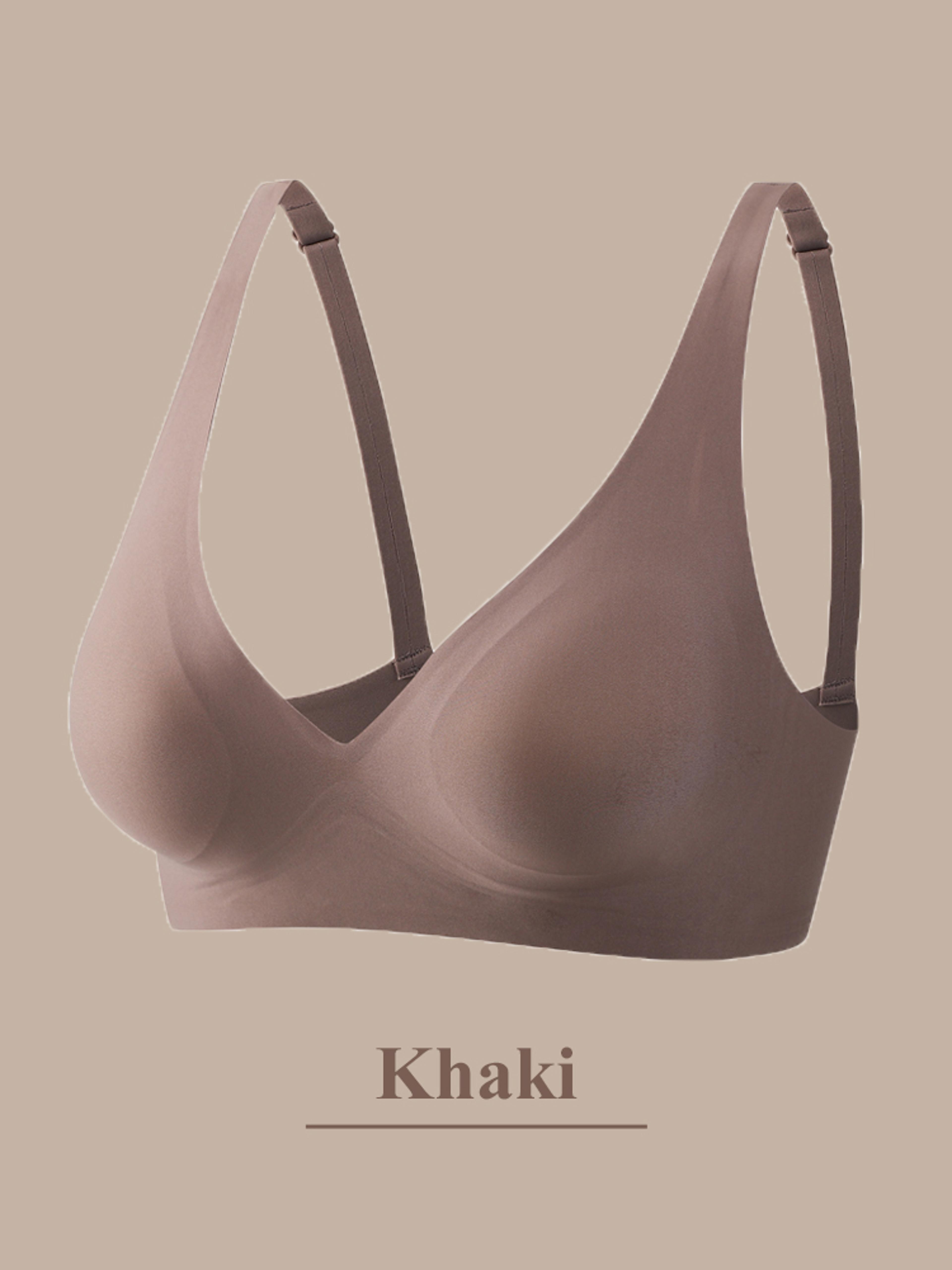 ComfortLift Seamless Wireless Push Up Bra For Women Deep V Padded Bralette 6