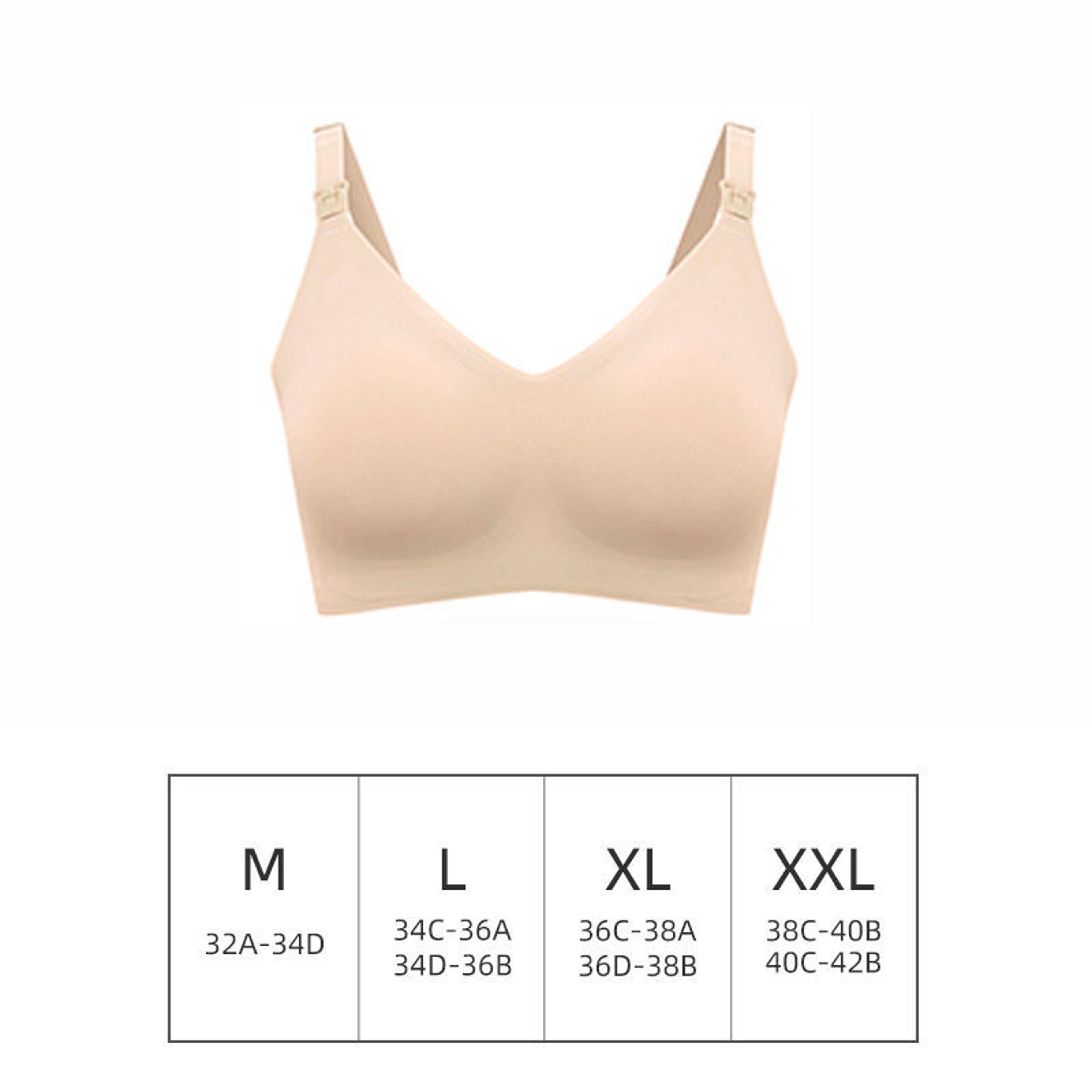 Plus Size Seamless Maternity Nursing Bra With Removable Pads  Easy Feeding 8