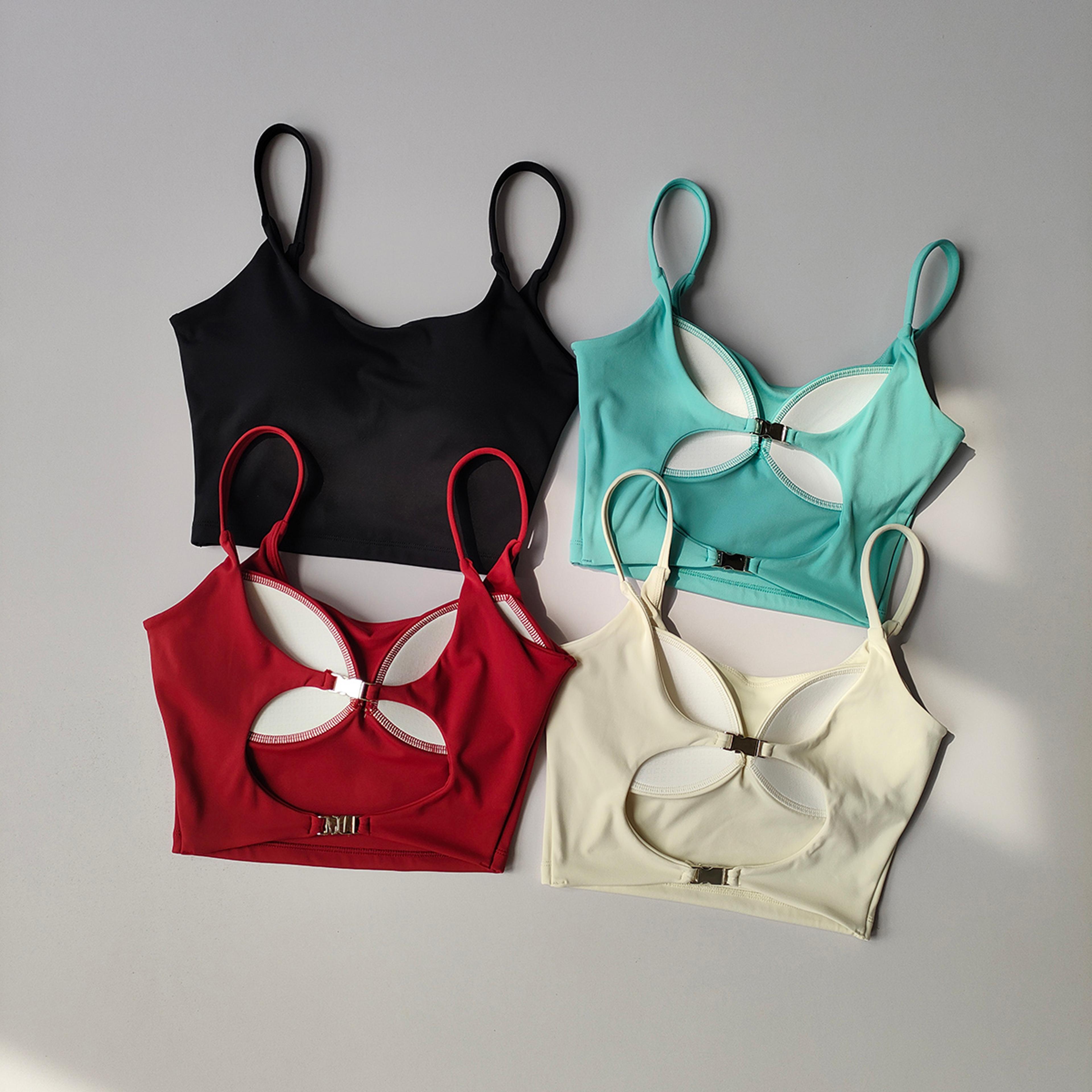 Womens High Impact Push Up Sports Bra Yoga  Workout Support 1