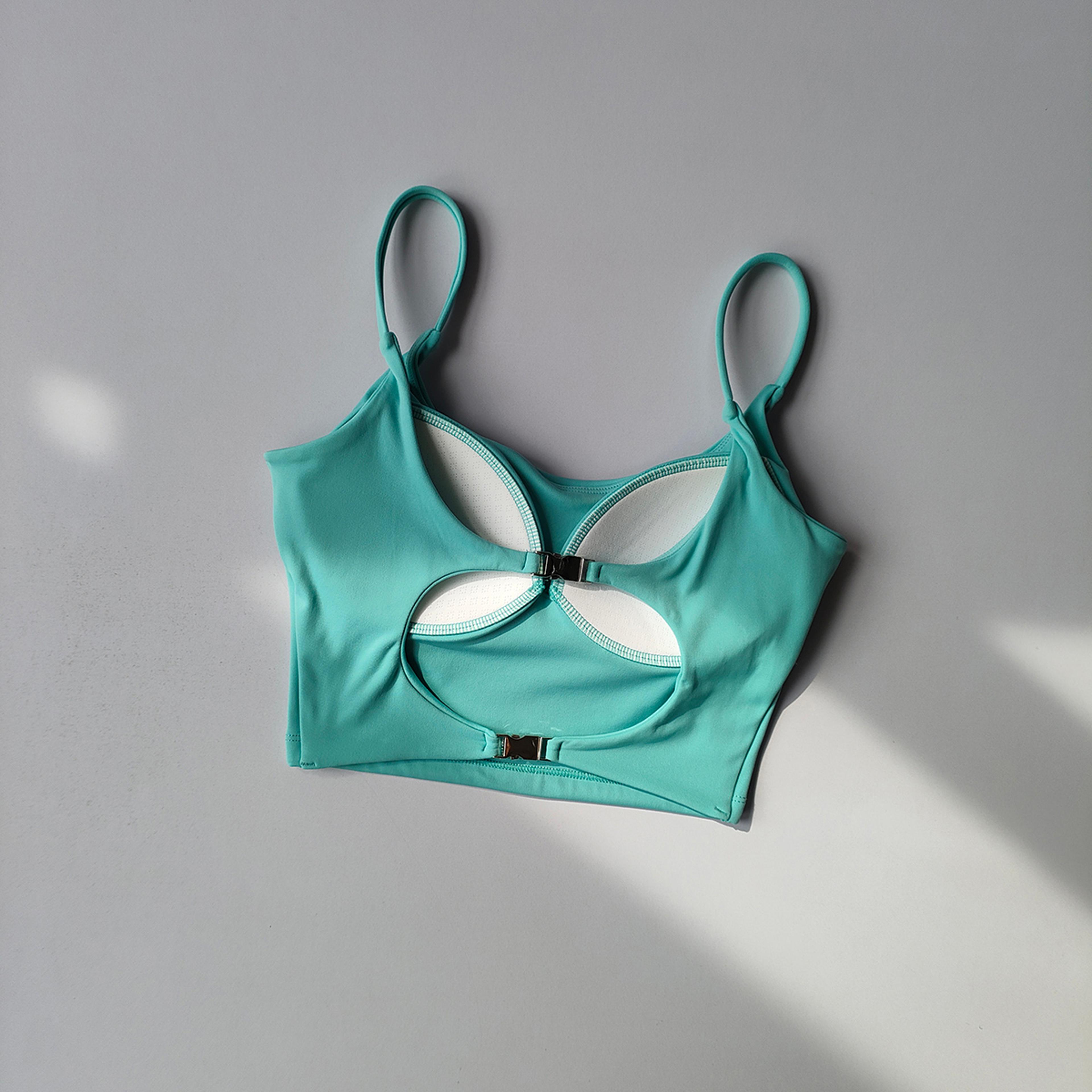 Womens High Impact Push Up Sports Bra Yoga  Workout Support 7